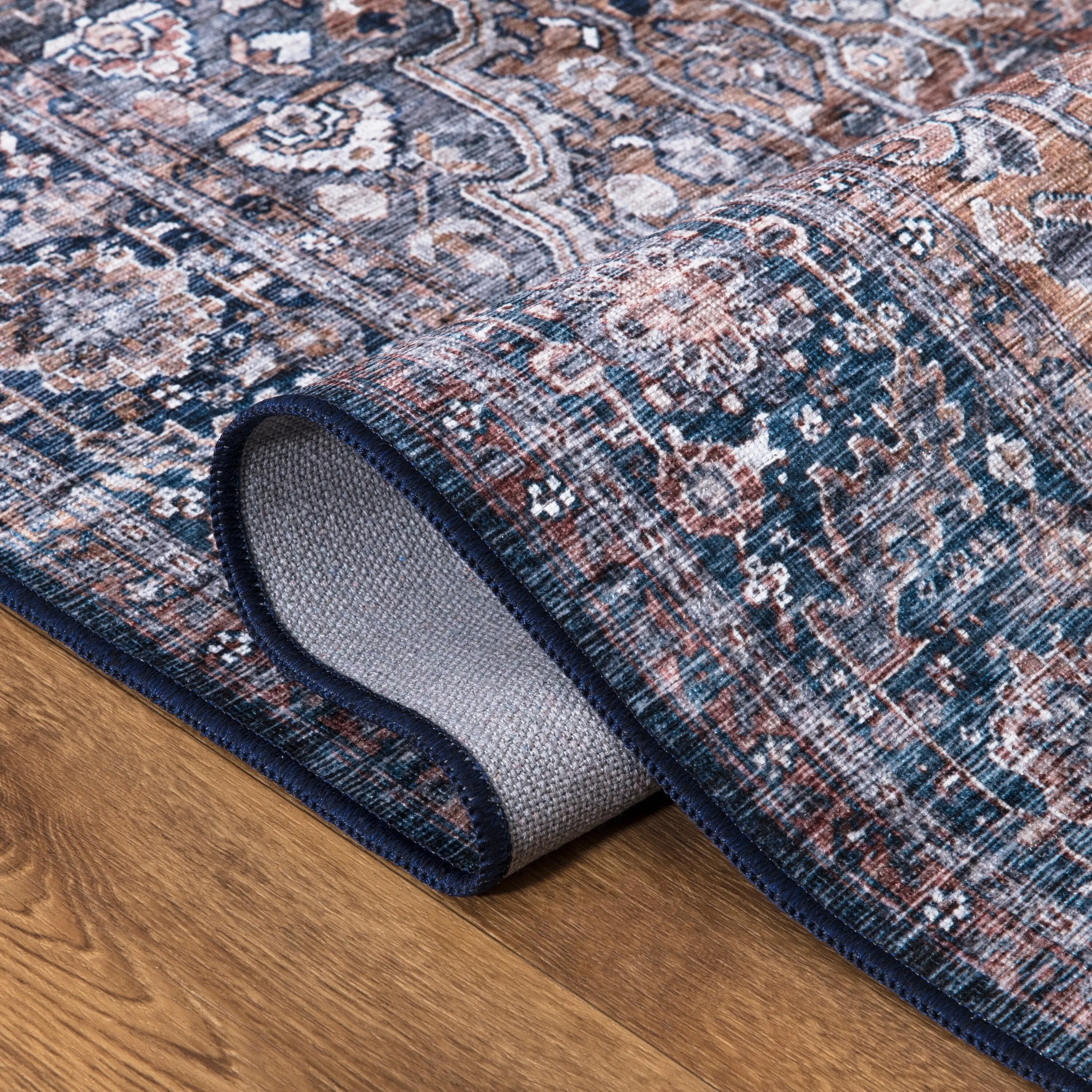 Abani Rugs Lola LOL130A Vintage Blue Terracotta Area Rug