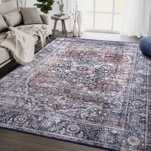 Abani Rugs Lola LOL130A Vintage Blue Terracotta Area Rug