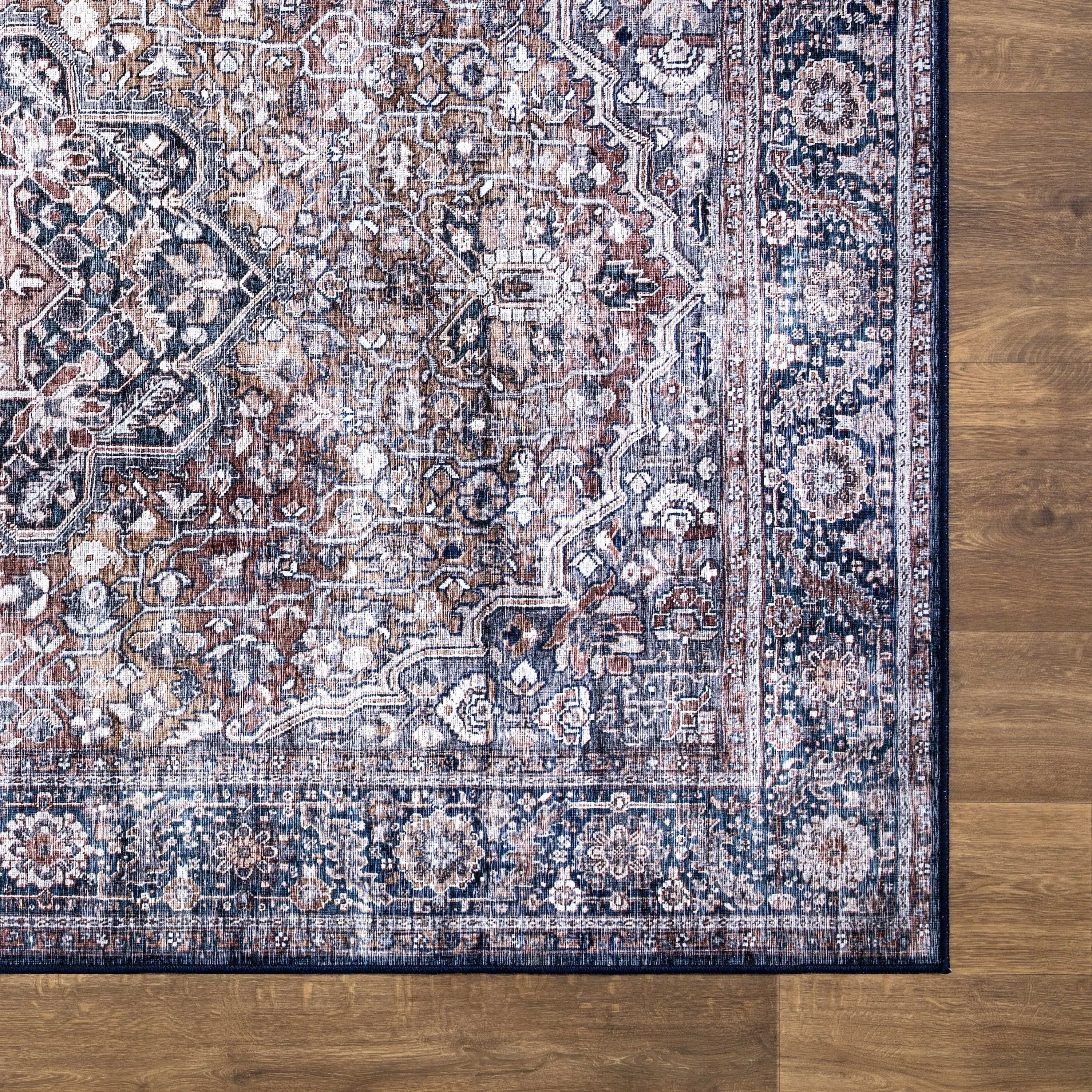 Abani Rugs Lola LOL130A Vintage Blue Terracotta Area Rug
