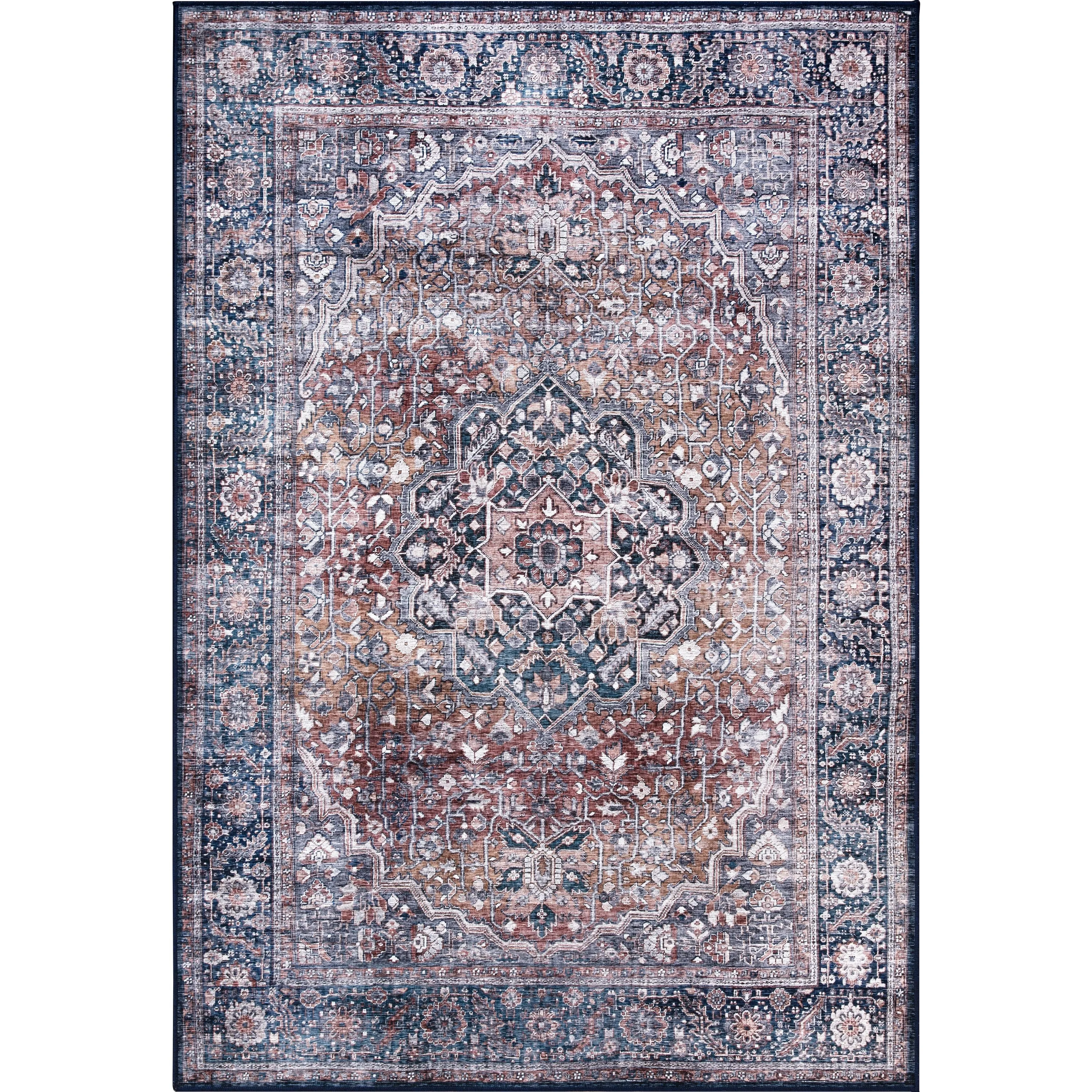 Abani Rugs Lola LOL130A Vintage Blue Terracotta Area Rug
