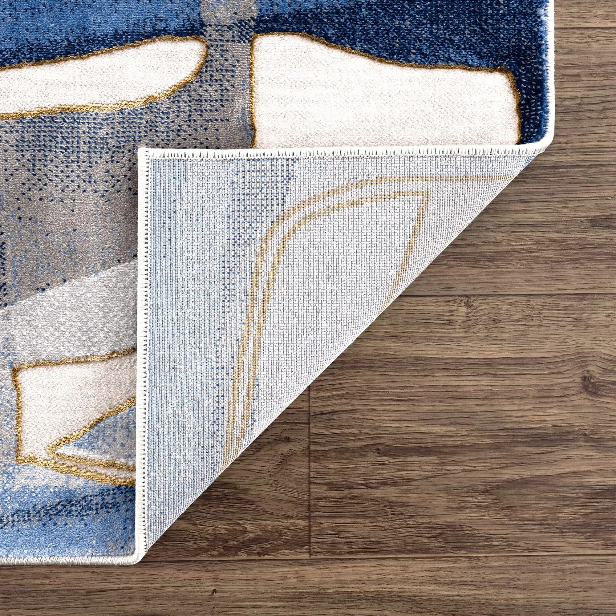 Abani Rugs Regal REG130A Blue Grey Asymmetric Circles Area Rug