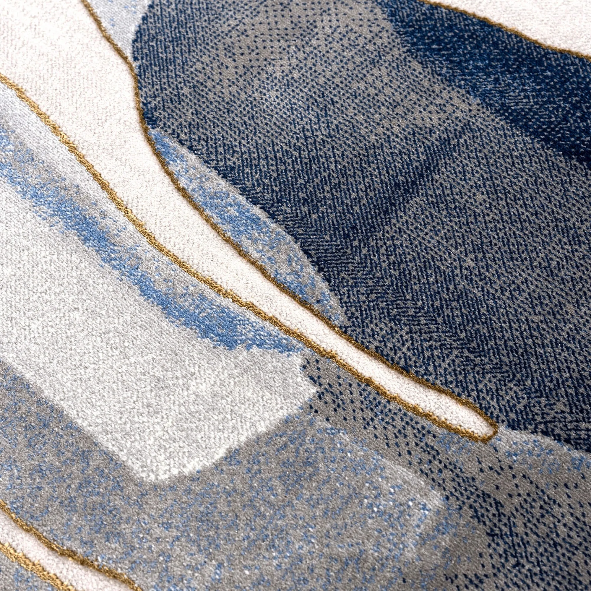 Abani Rugs Regal REG130A Blue Grey Asymmetric Circles Area Rug