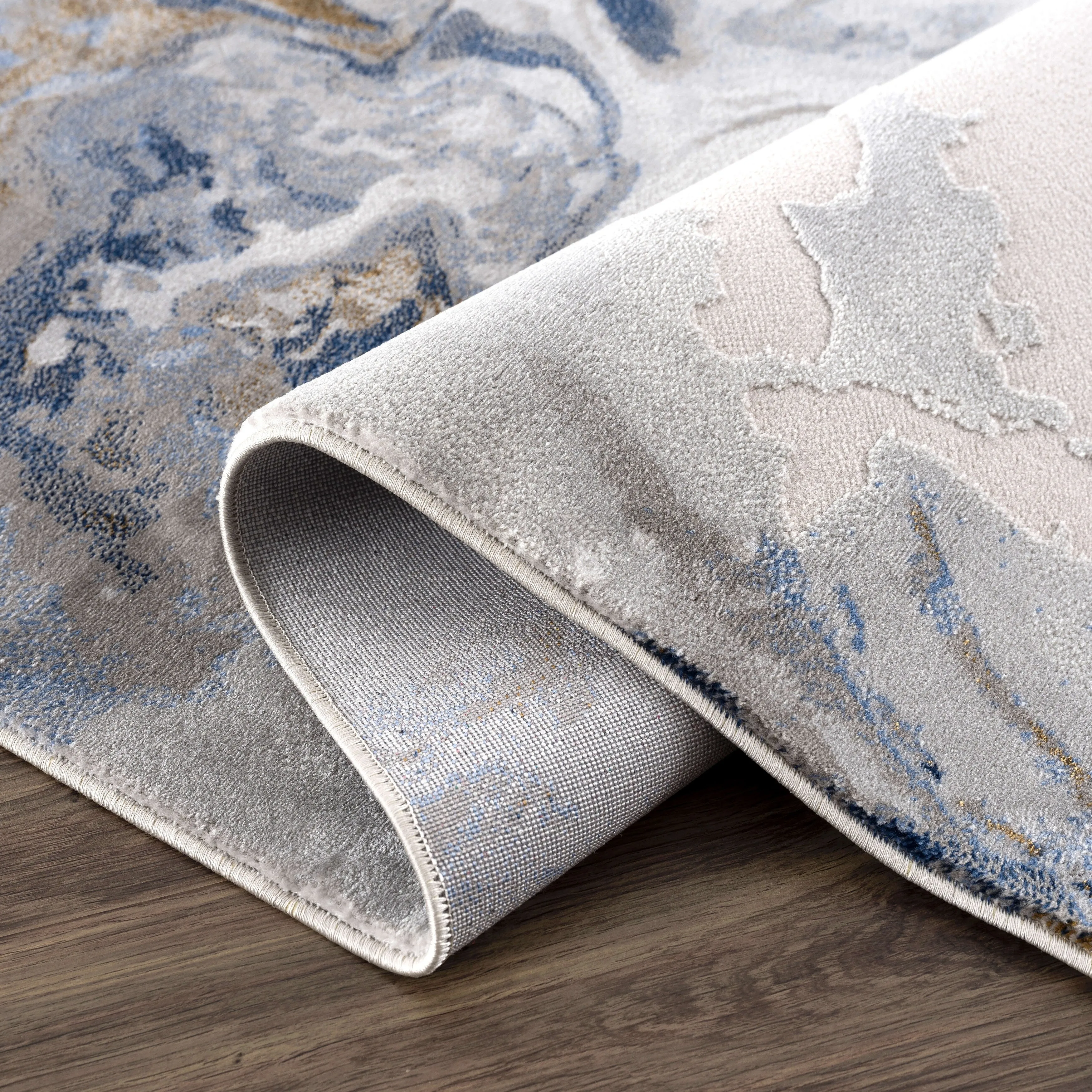 Abani Rugs Regal REG140A Abstract Grey Blue Area Rug