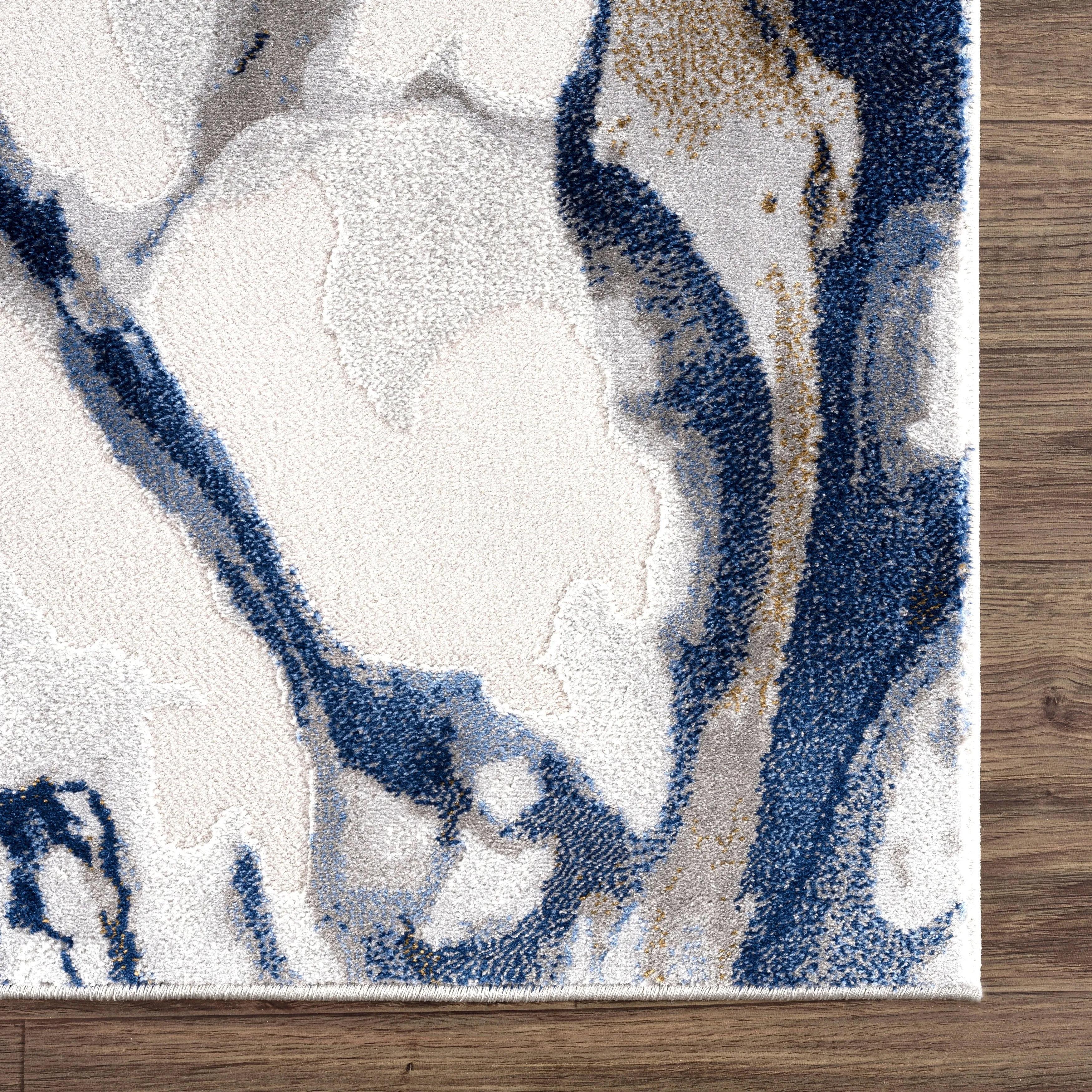 Abani Rugs Regal REG140A Abstract Grey Blue Area Rug