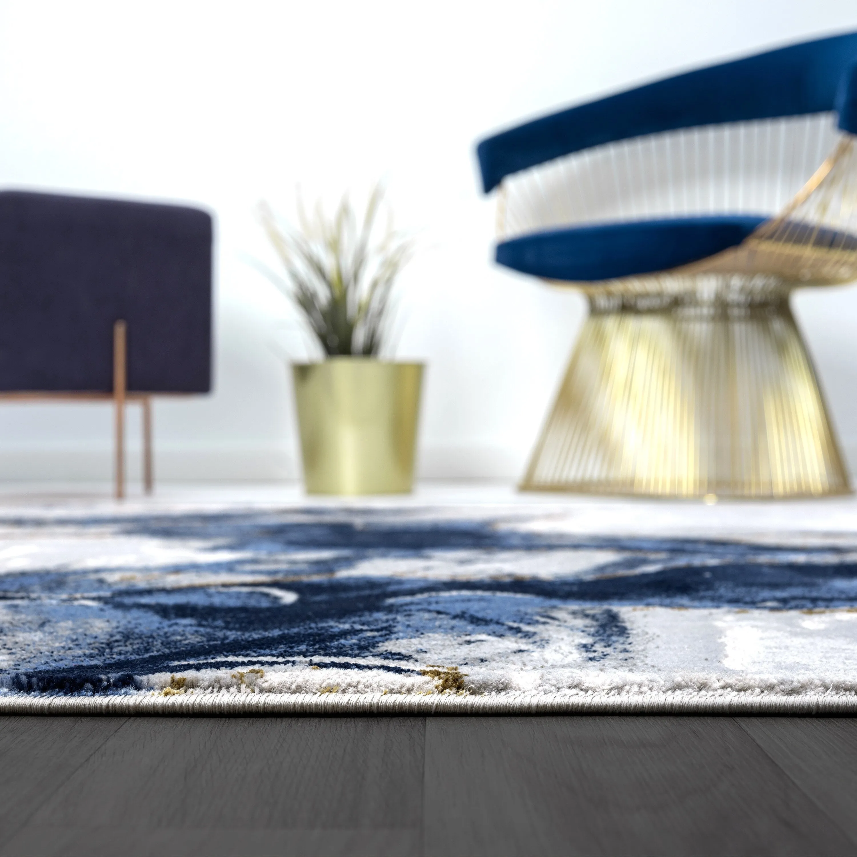 Abani Rugs Regal REG220A Grey Blue Abstract Area Rug