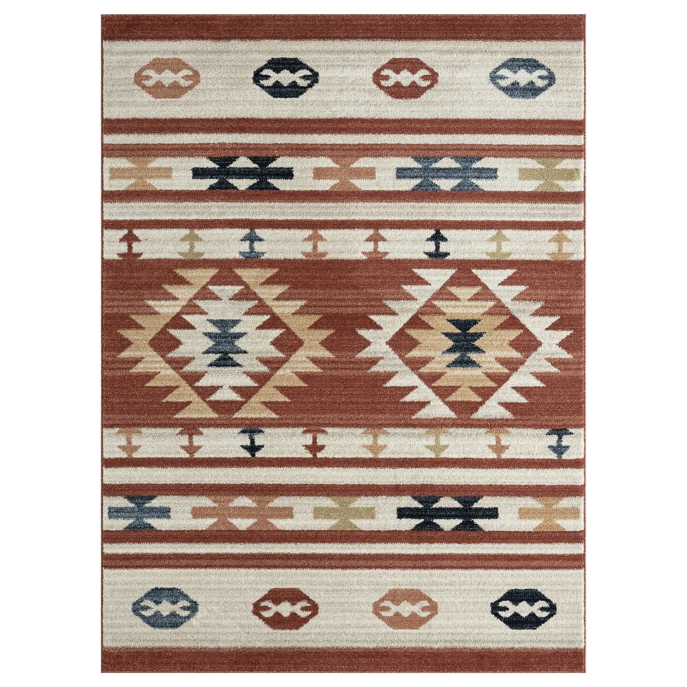 Abani Rugs Sedona SED200A Southwestern Tribal Rust Area Rug