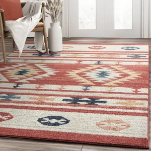 Abani Rugs Sedona SED200A Southwestern Tribal Rust Area Rug