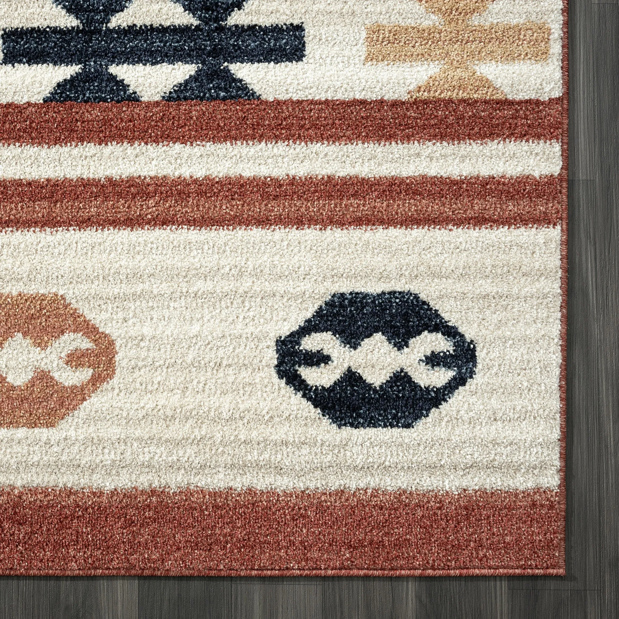 Abani Rugs Sedona SED200A Southwestern Tribal Rust Area Rug