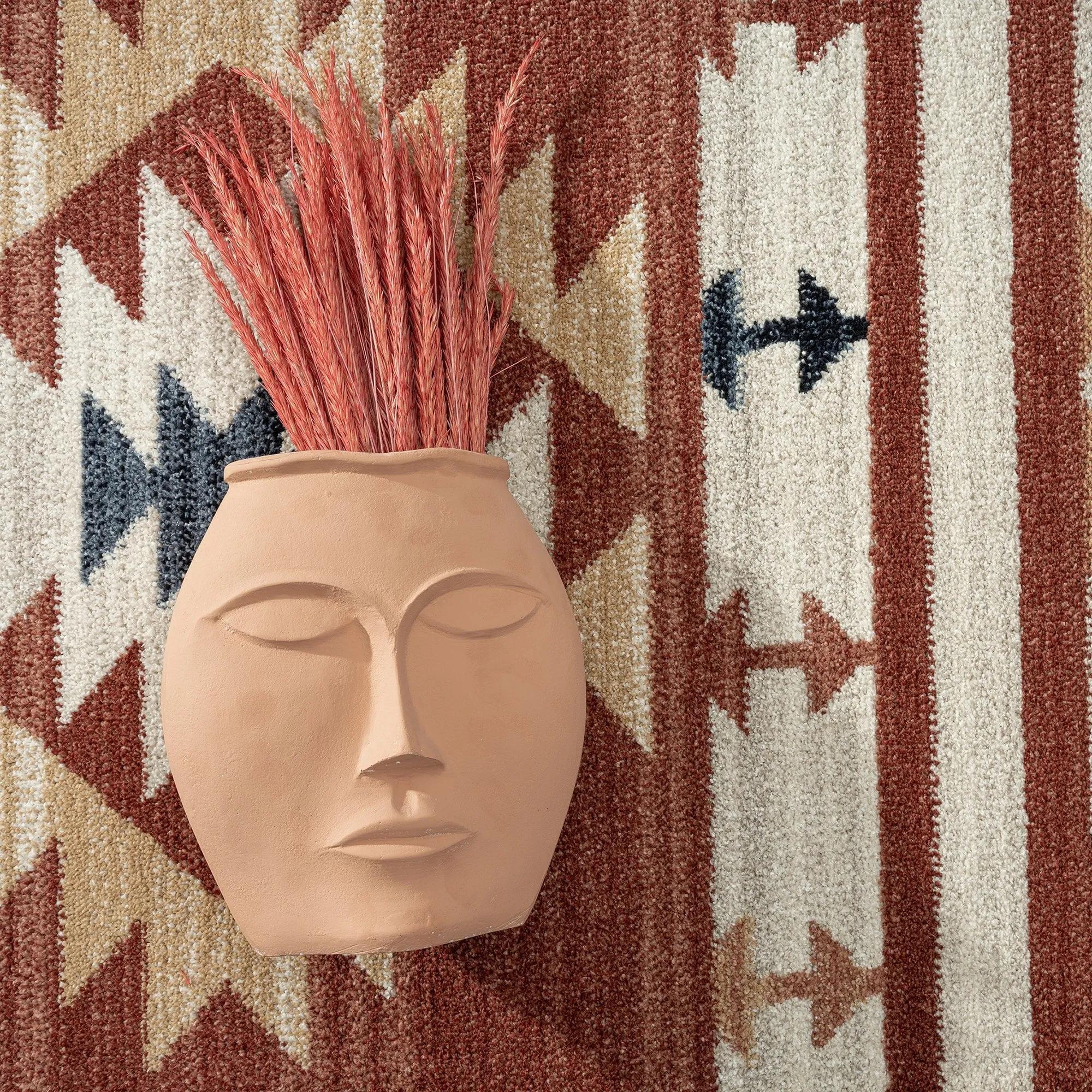 Abani Rugs Sedona SED200A Southwestern Tribal Rust Area Rug