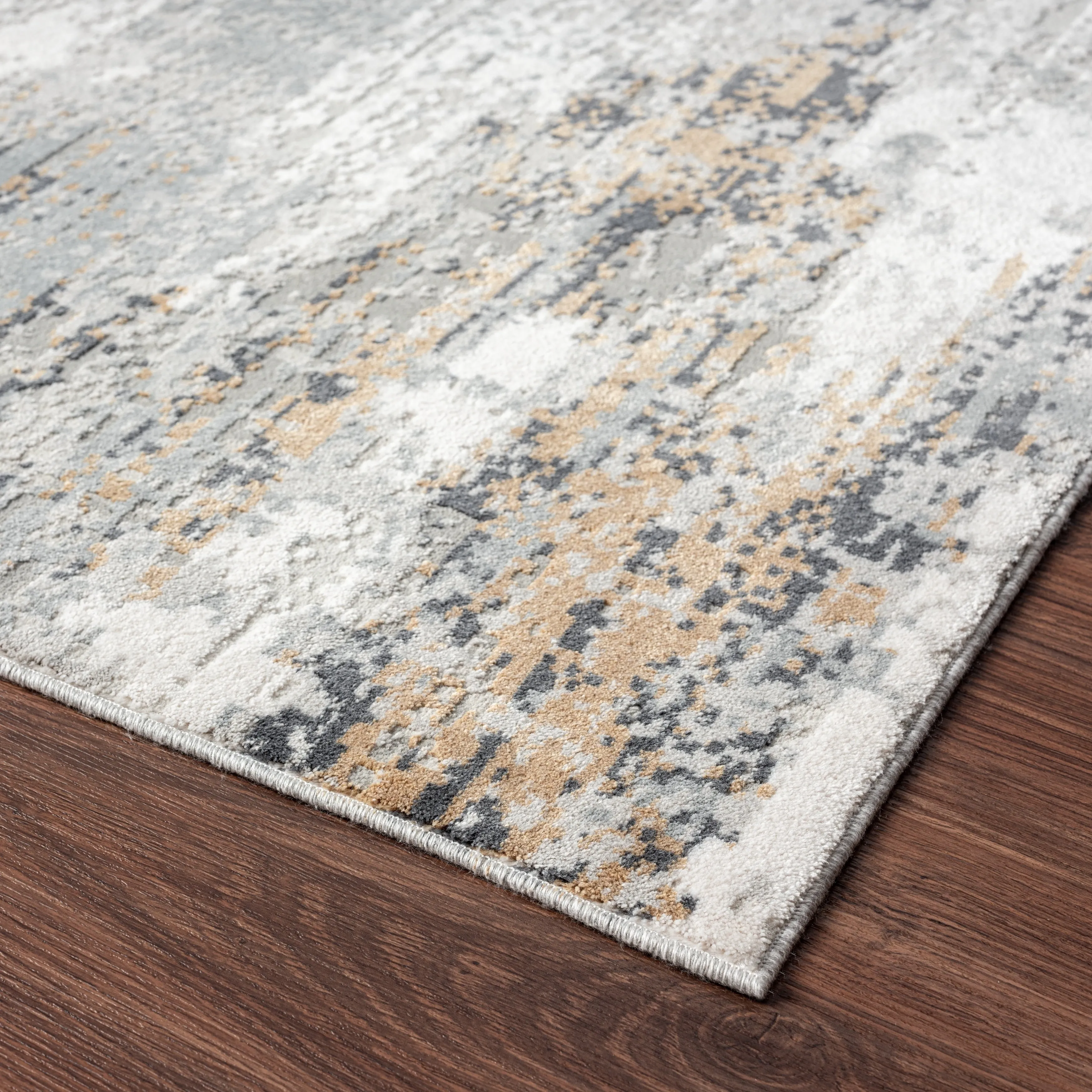 Abstract Grey Tones Area Rug