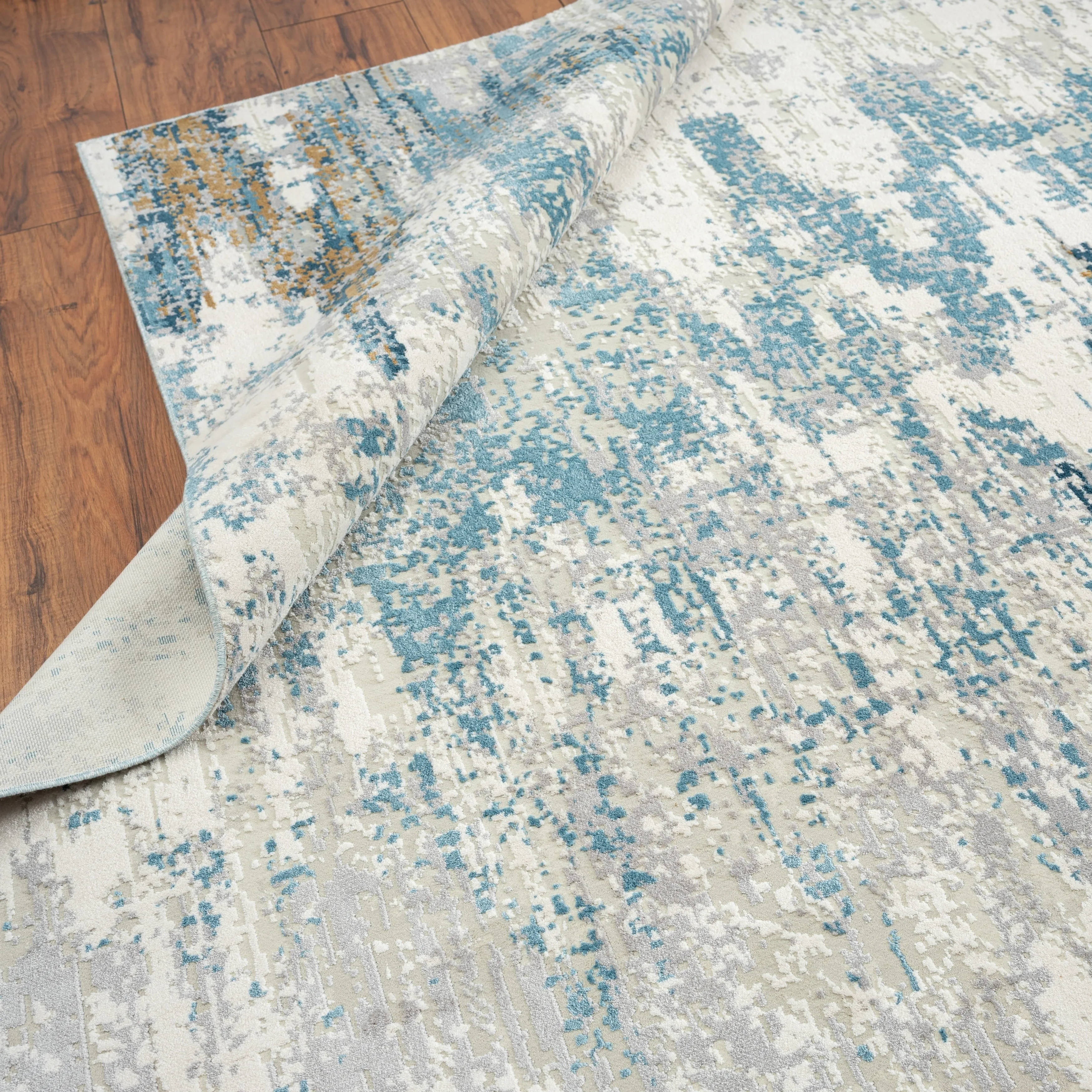 Abstract Grey Tones Area Rug
