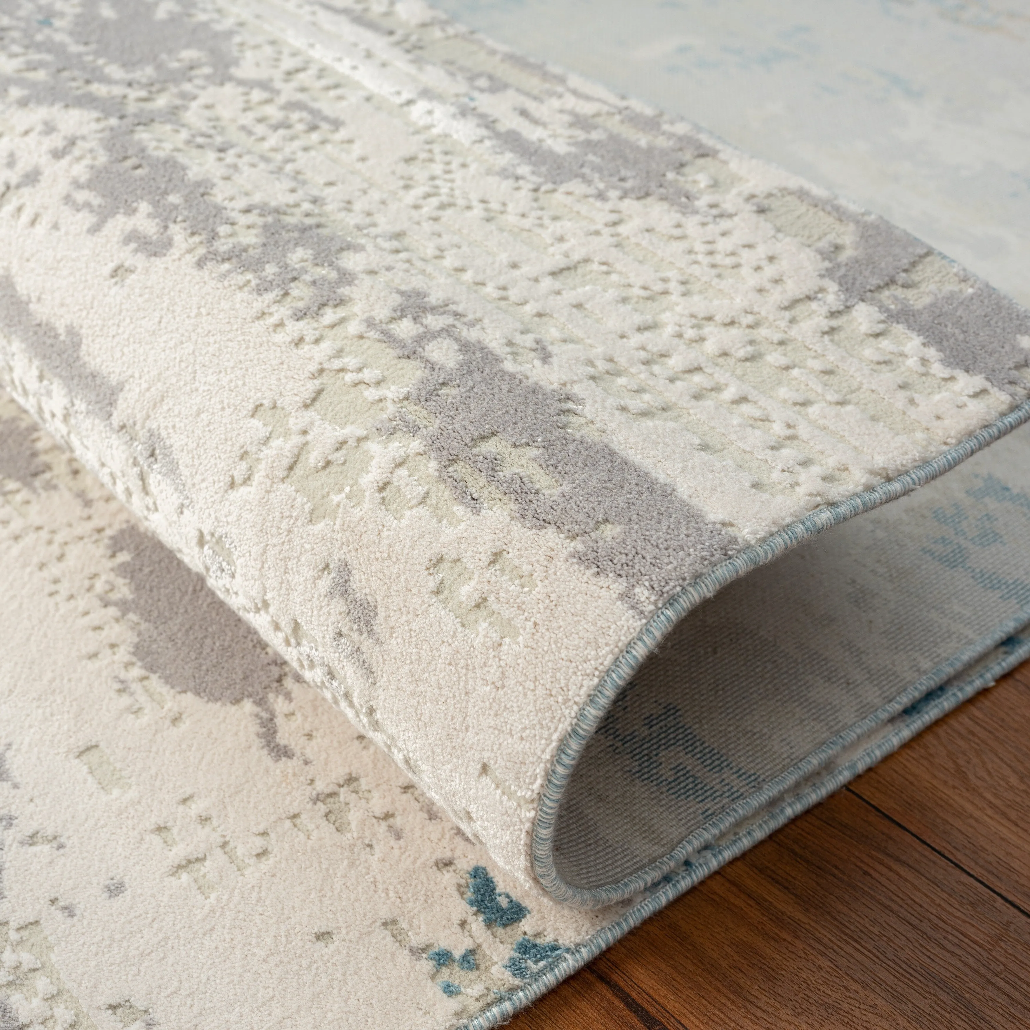 Abstract Grey Tones Area Rug
