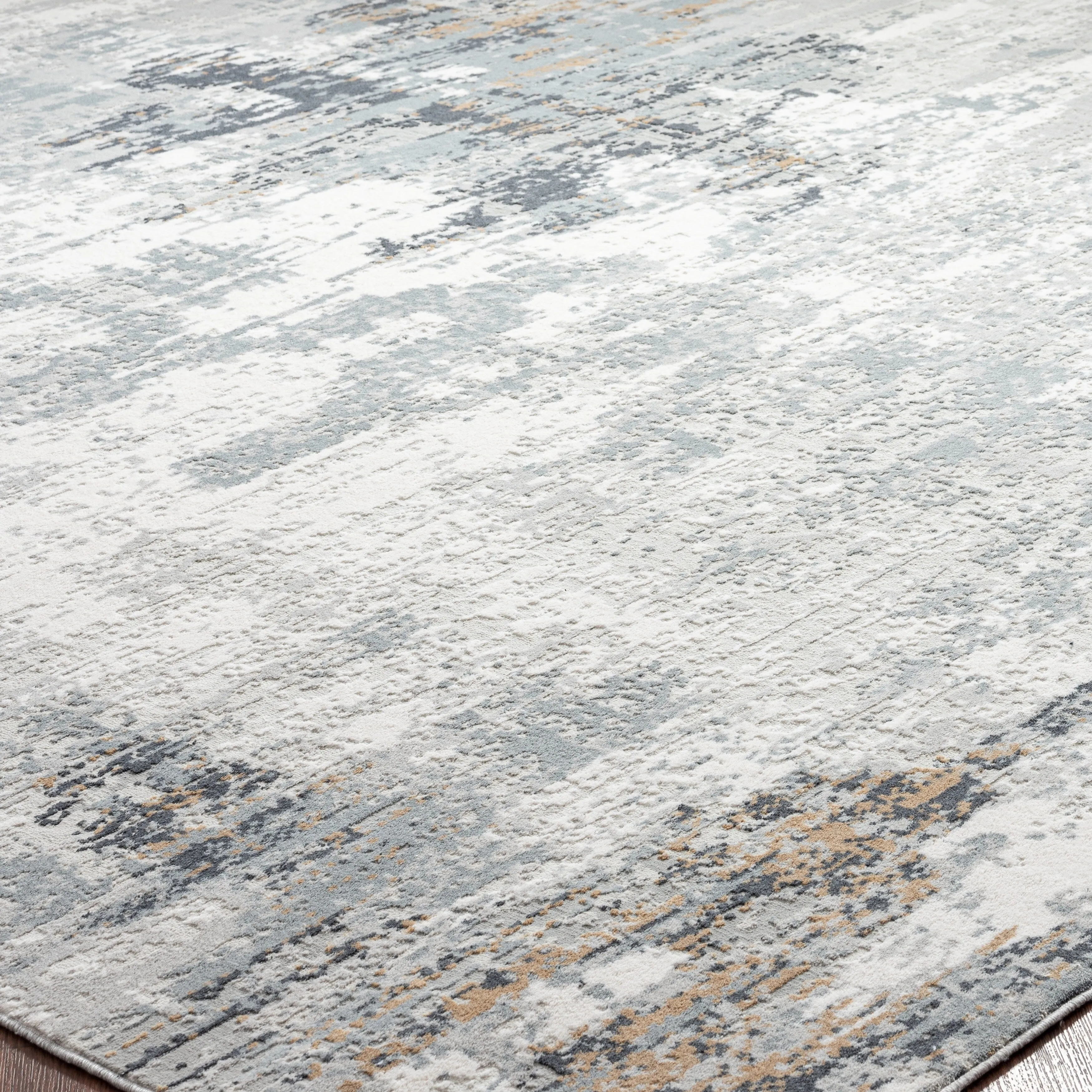 Abstract Grey Tones Area Rug