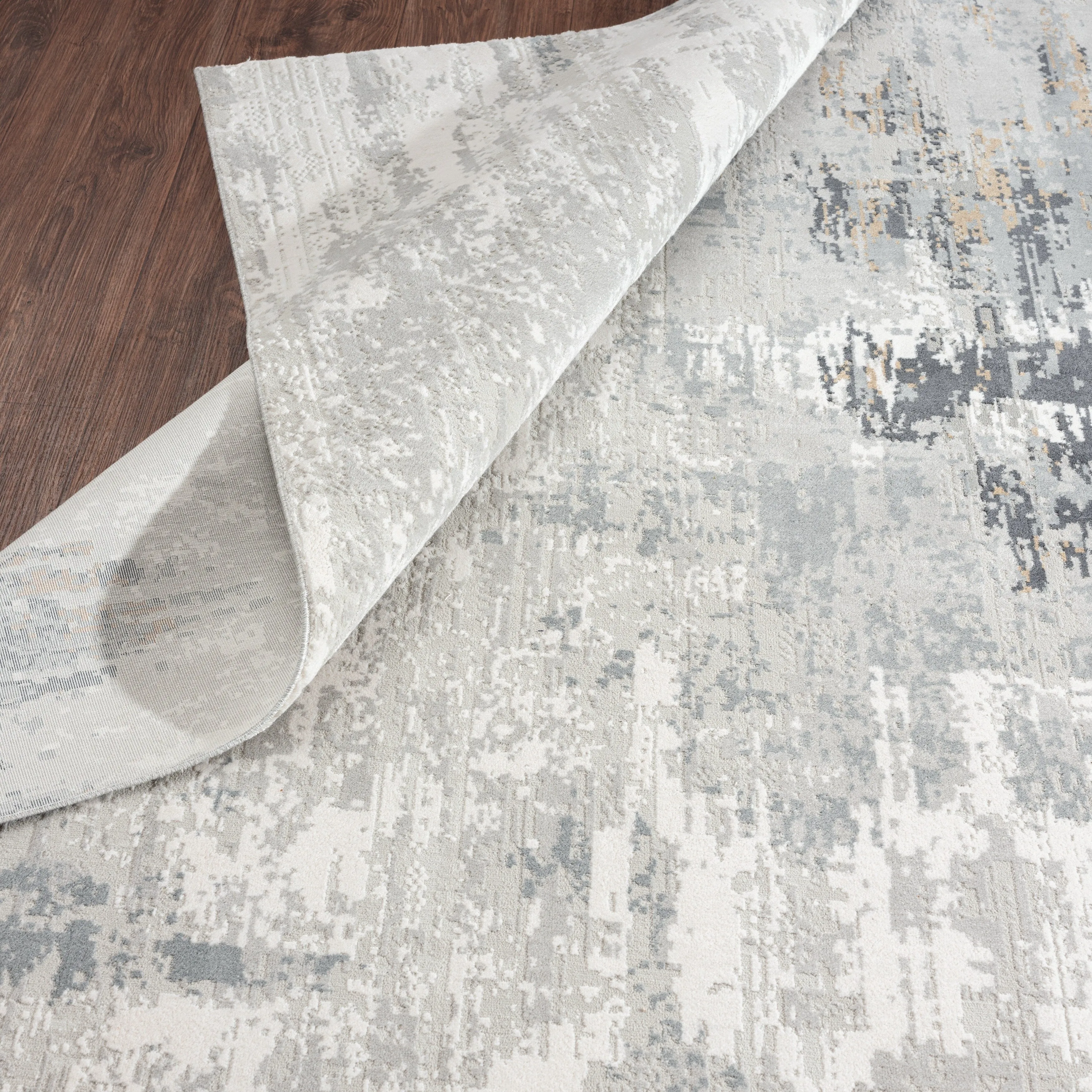 Abstract Grey Tones Area Rug