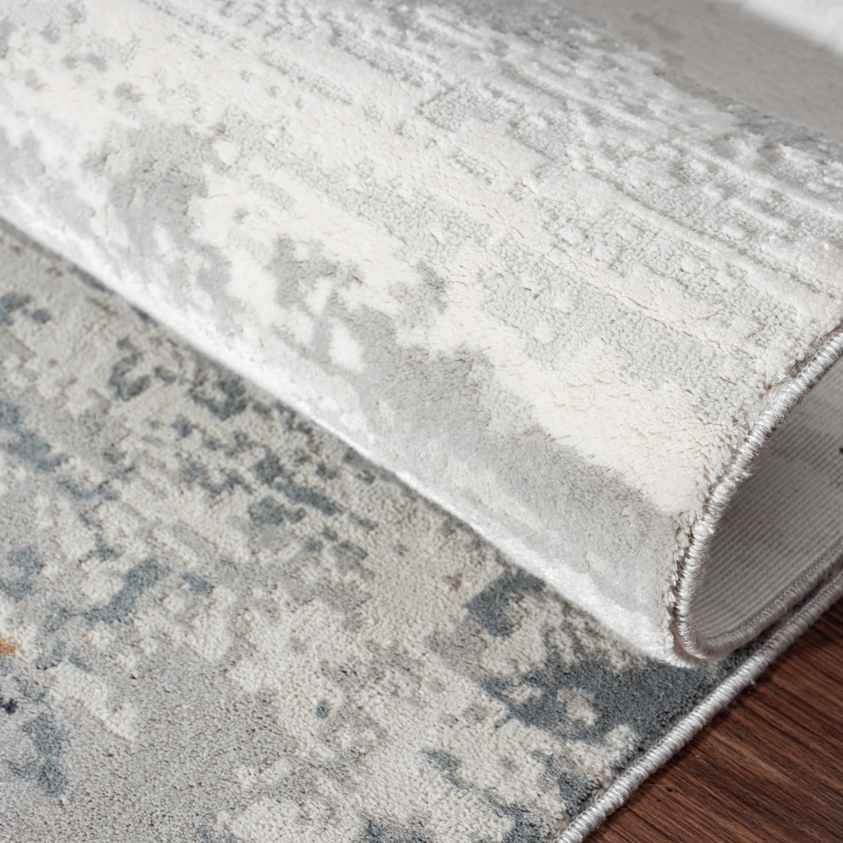 Abstract Grey Tones Area Rug