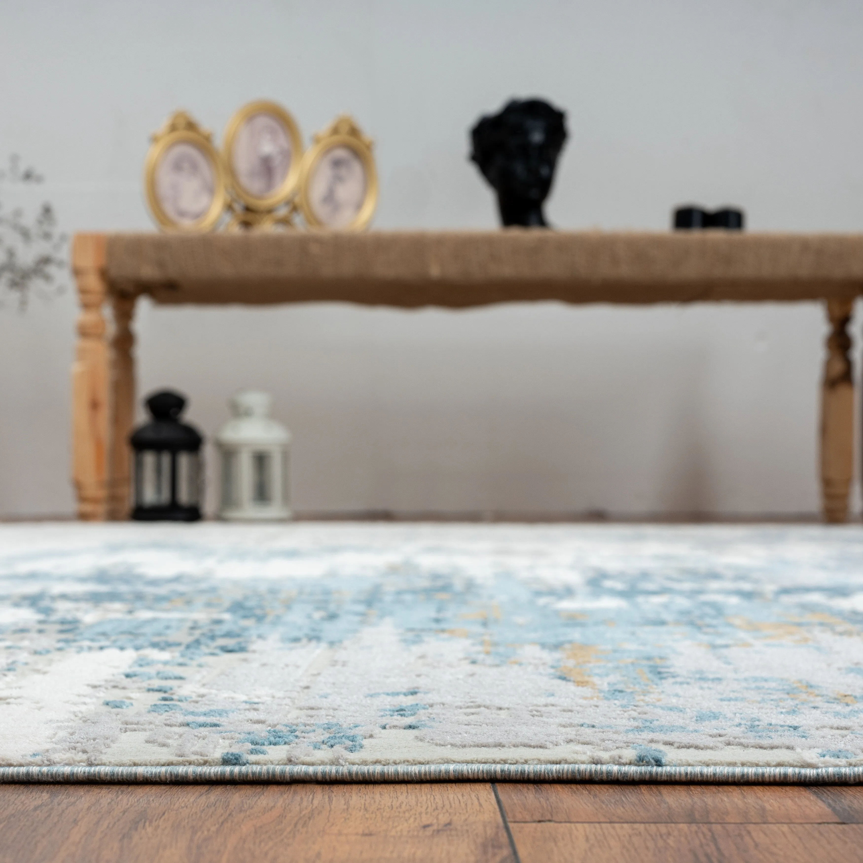 Abstract Grey Tones Area Rug