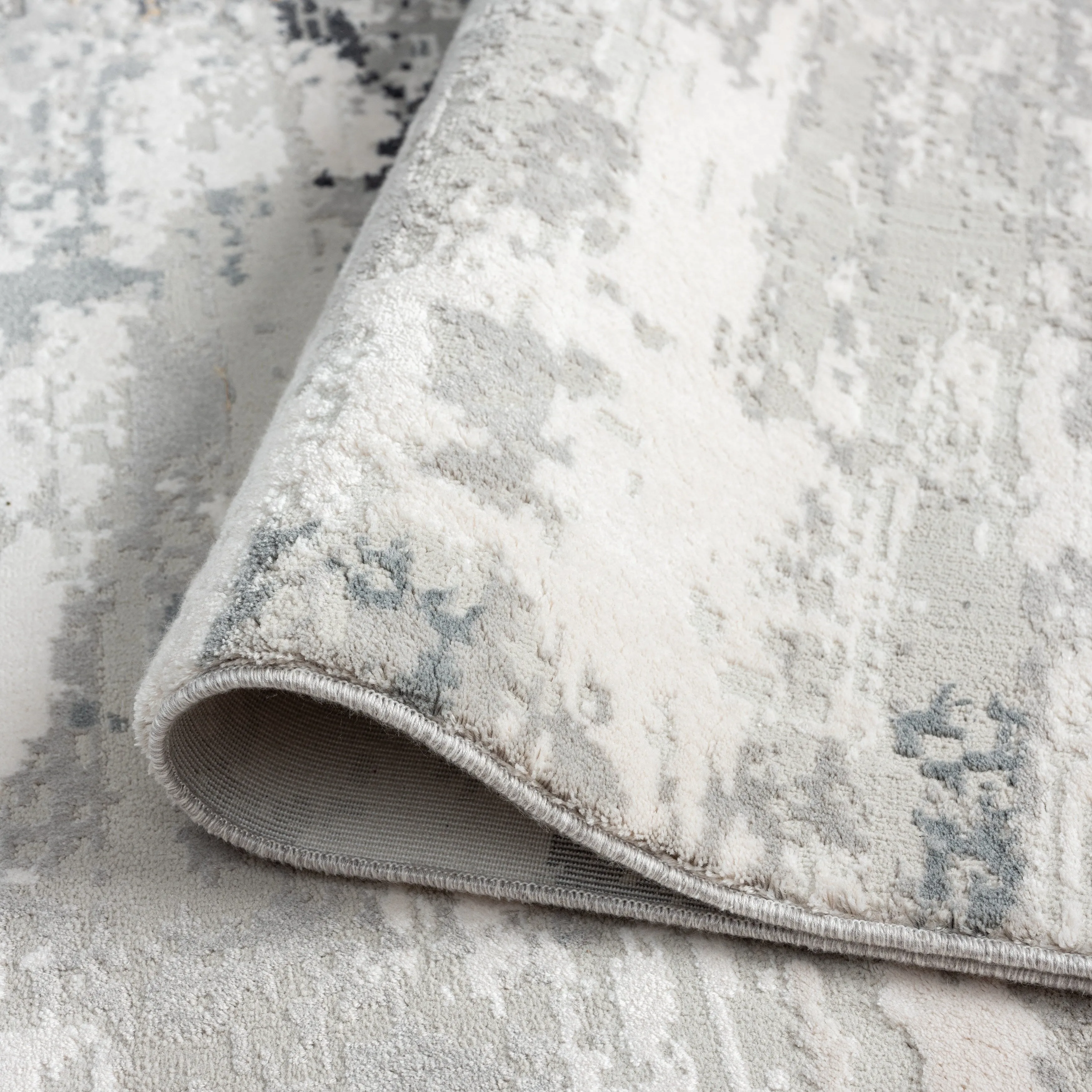 Abstract Grey Tones Area Rug