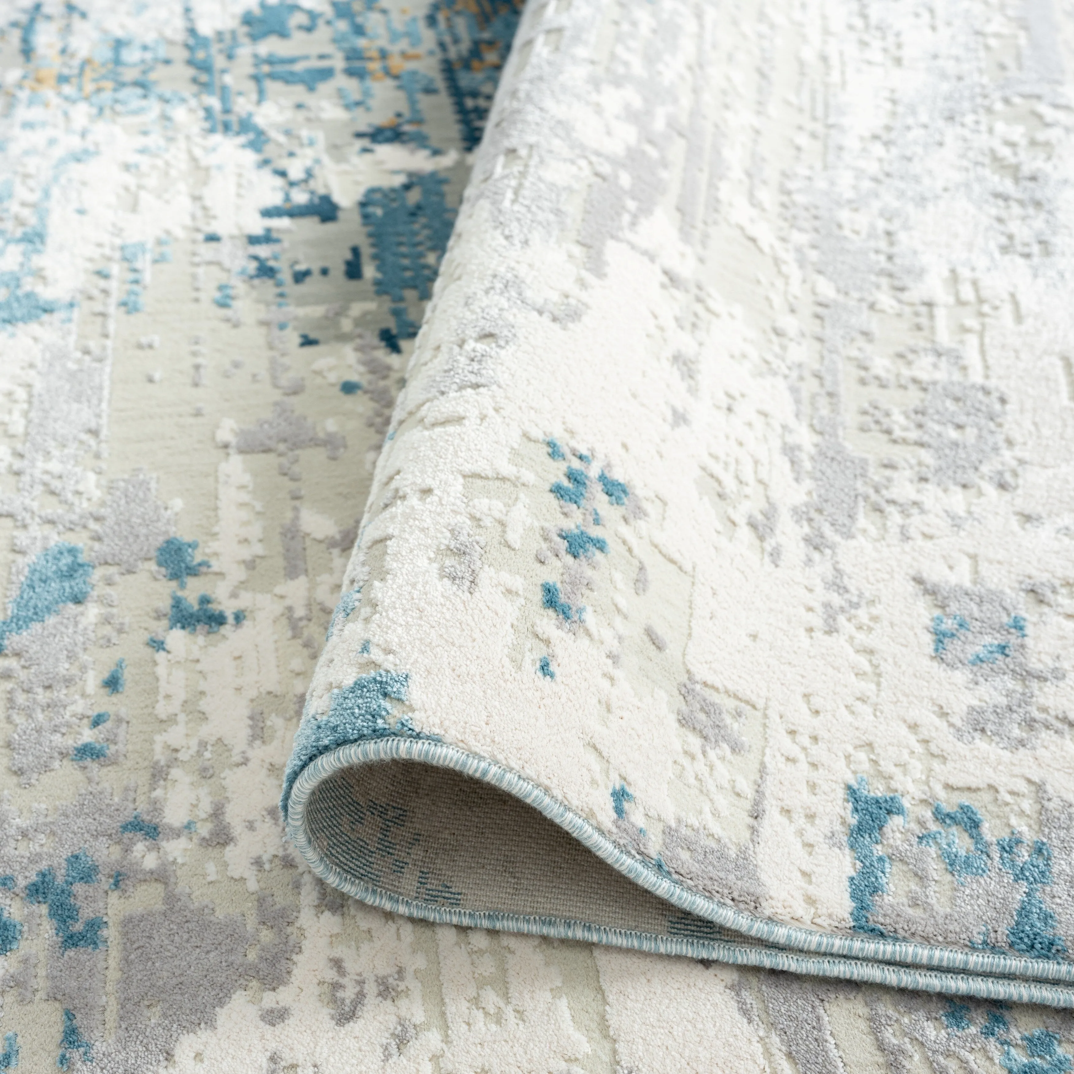 Abstract Grey Tones Area Rug