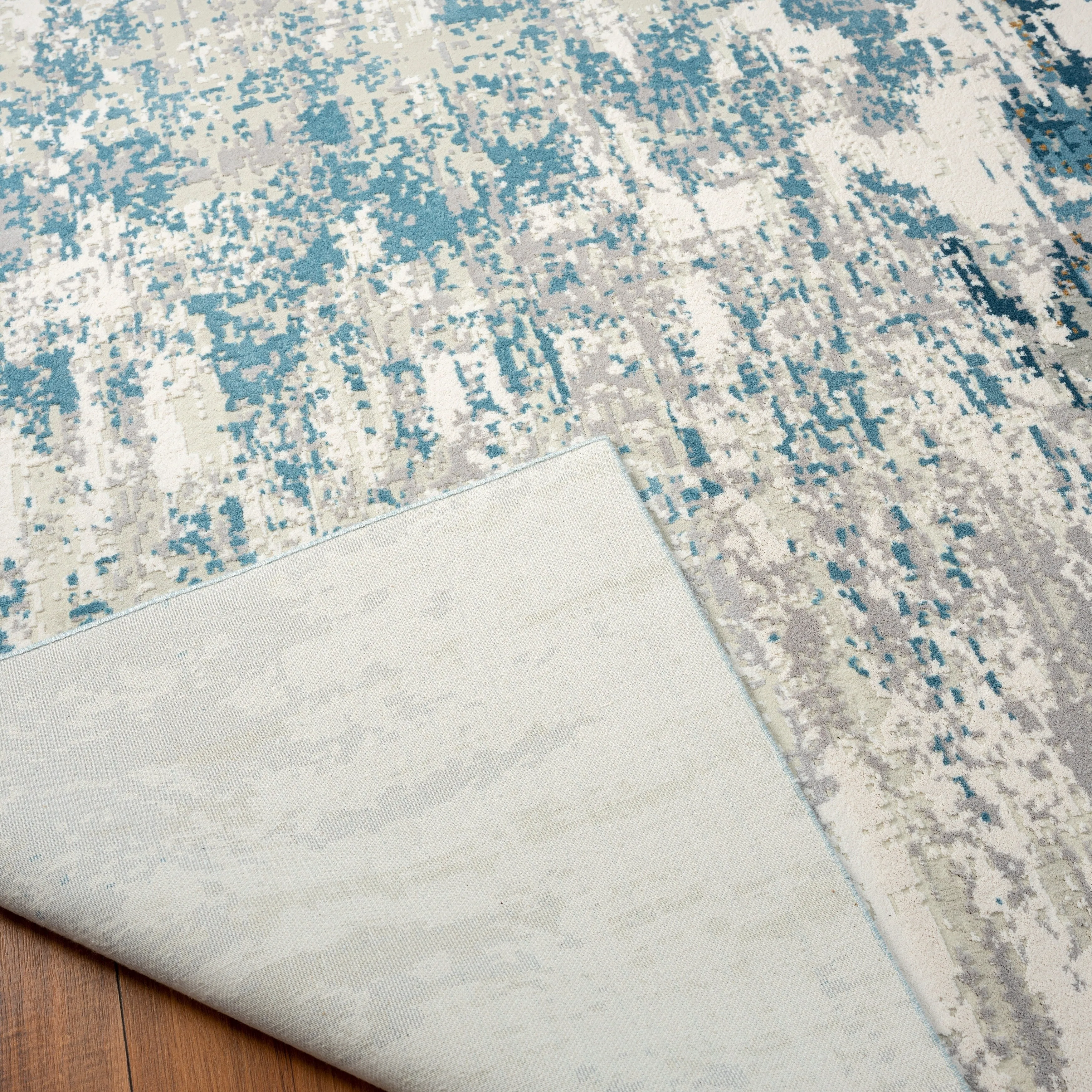 Abstract Grey Tones Area Rug