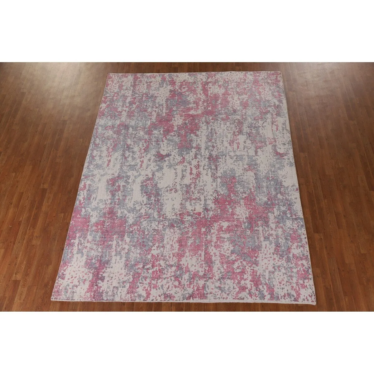 Abstract Modern Area Rug Hand-knotted Wool Carpet - 7'10x 9'11