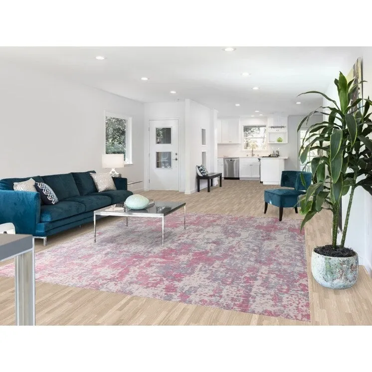 Abstract Modern Area Rug Hand-knotted Wool Carpet - 7'10x 9'11