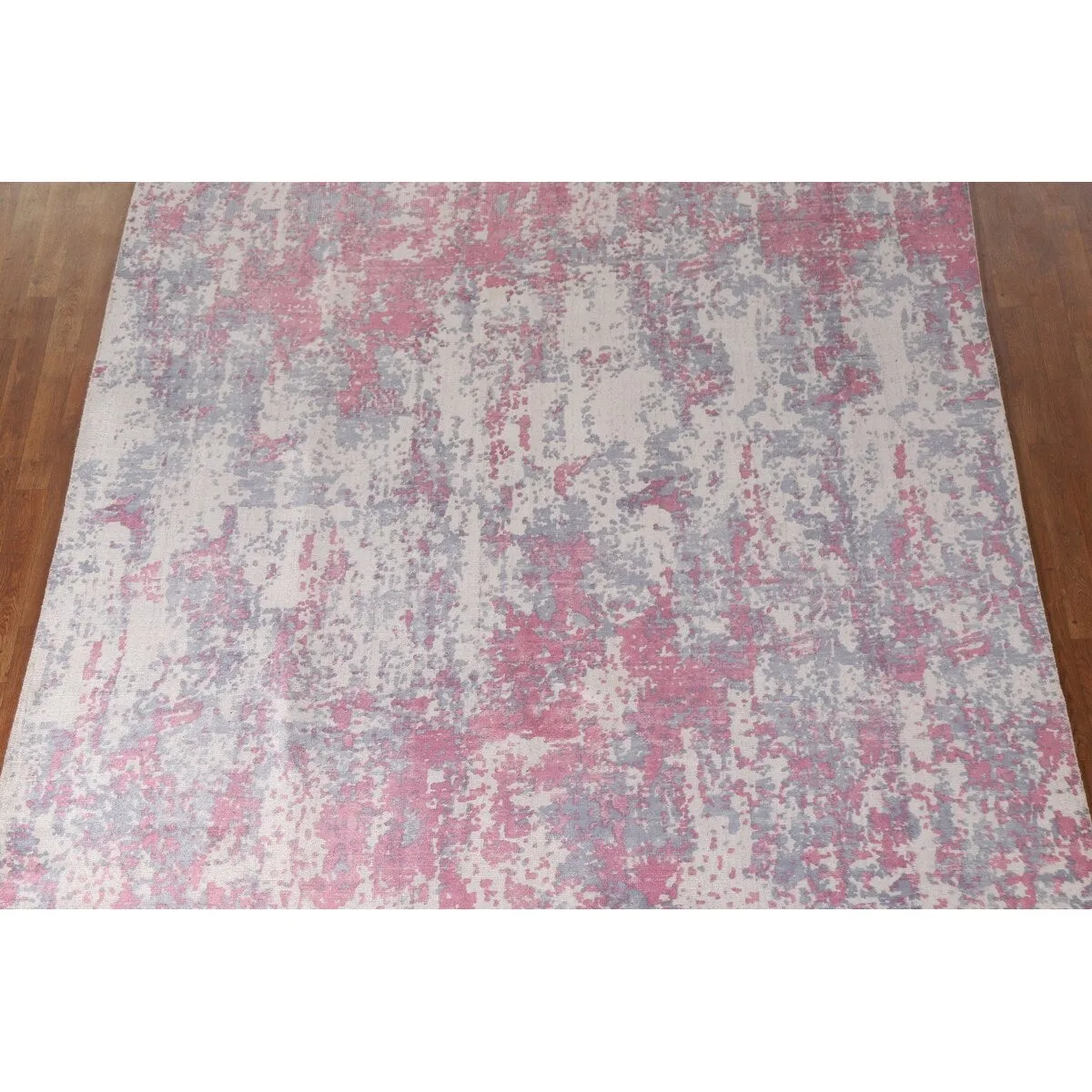 Abstract Modern Area Rug Hand-knotted Wool Carpet - 7'10x 9'11