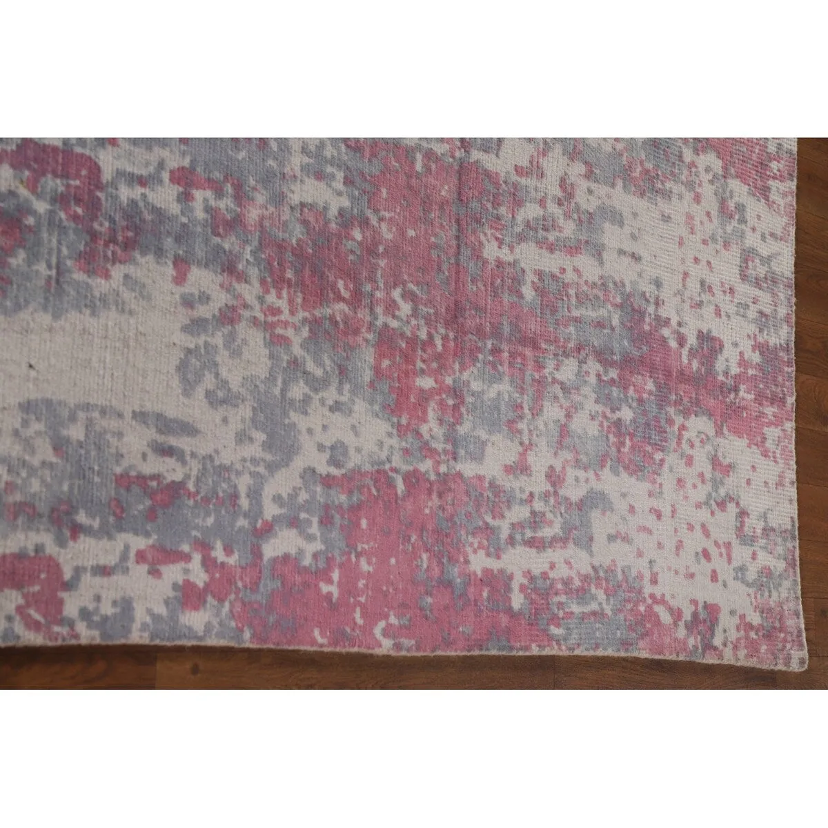 Abstract Modern Area Rug Hand-knotted Wool Carpet - 7'10x 9'11