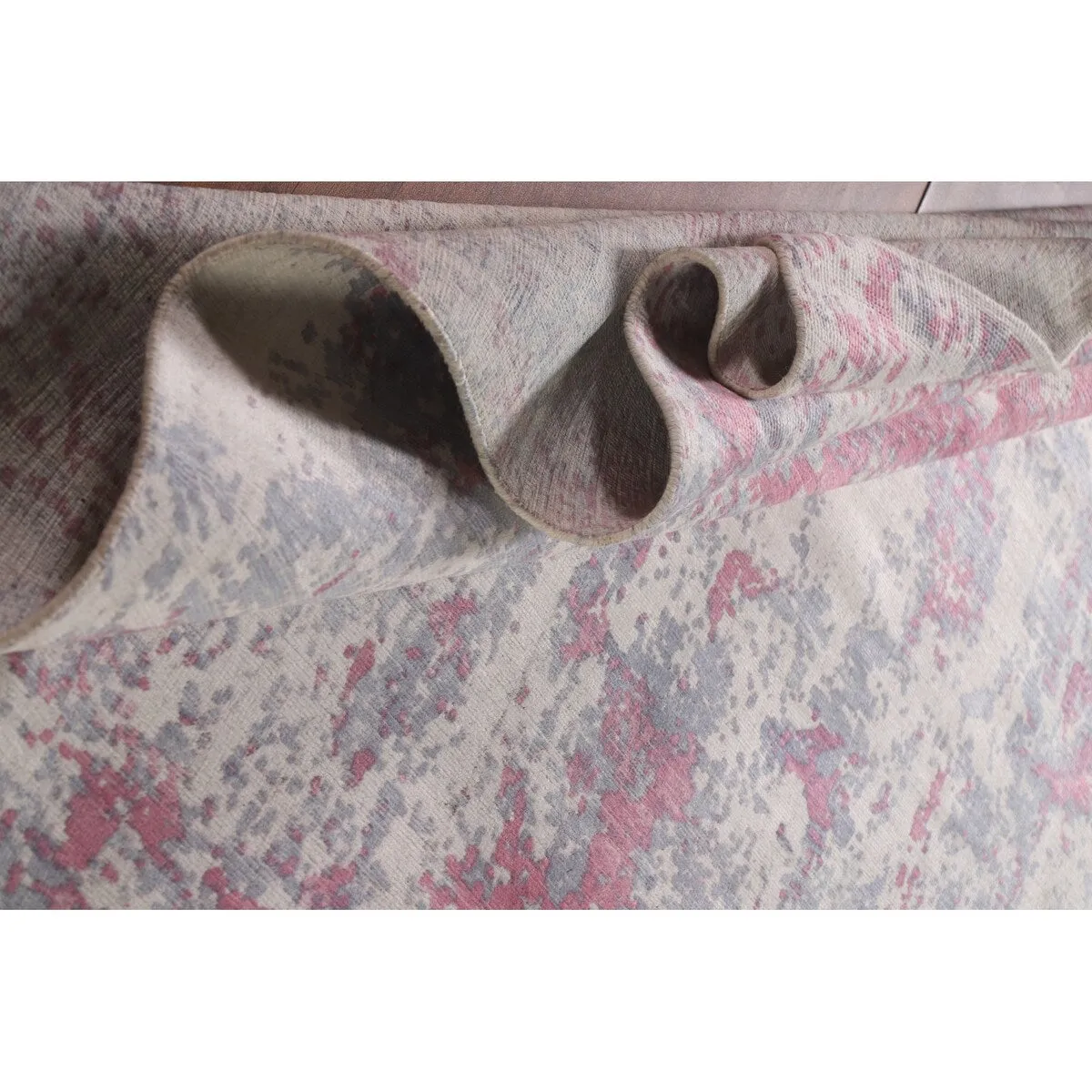 Abstract Modern Area Rug Hand-knotted Wool Carpet - 7'10x 9'11