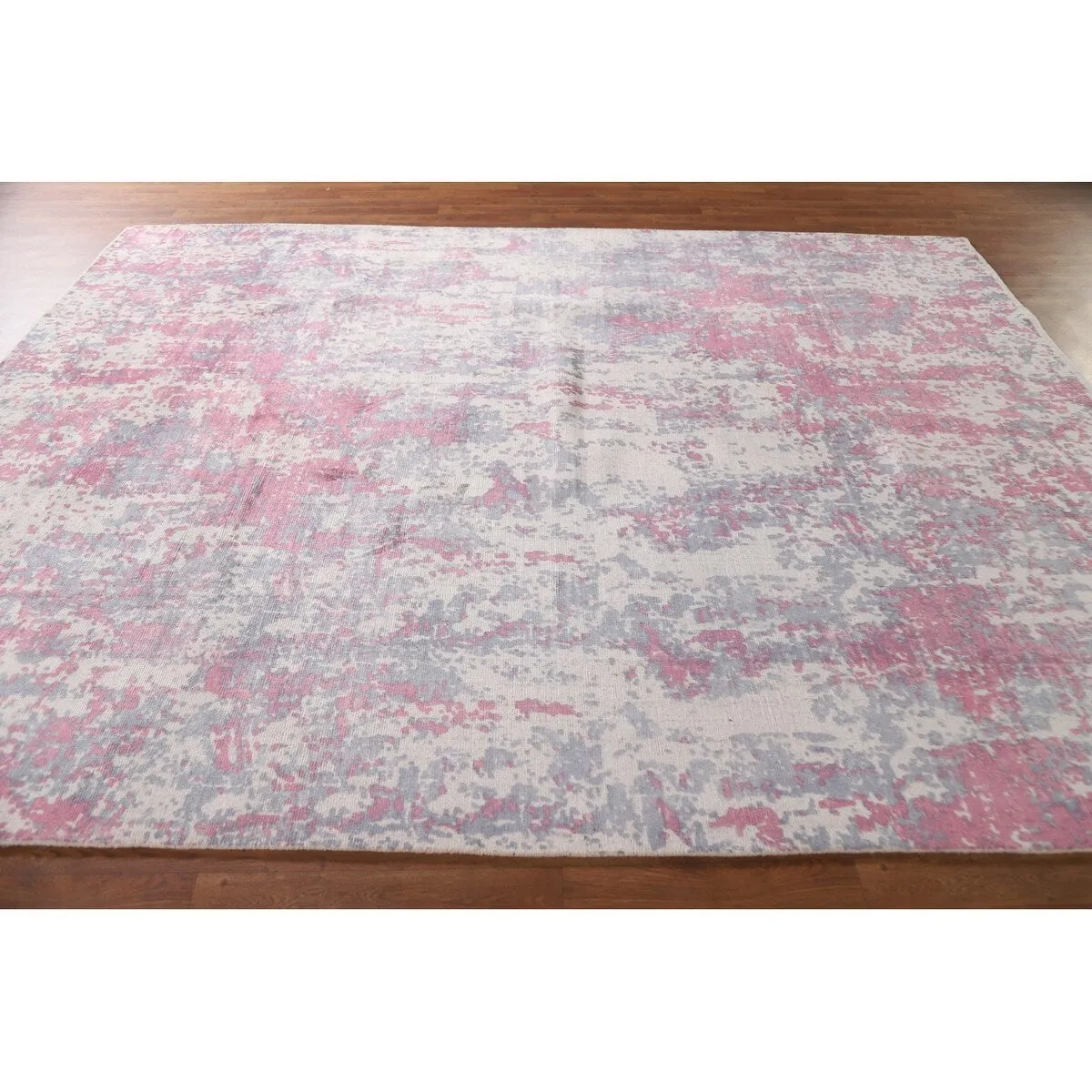 Abstract Modern Area Rug Hand-knotted Wool Carpet - 7'10x 9'11