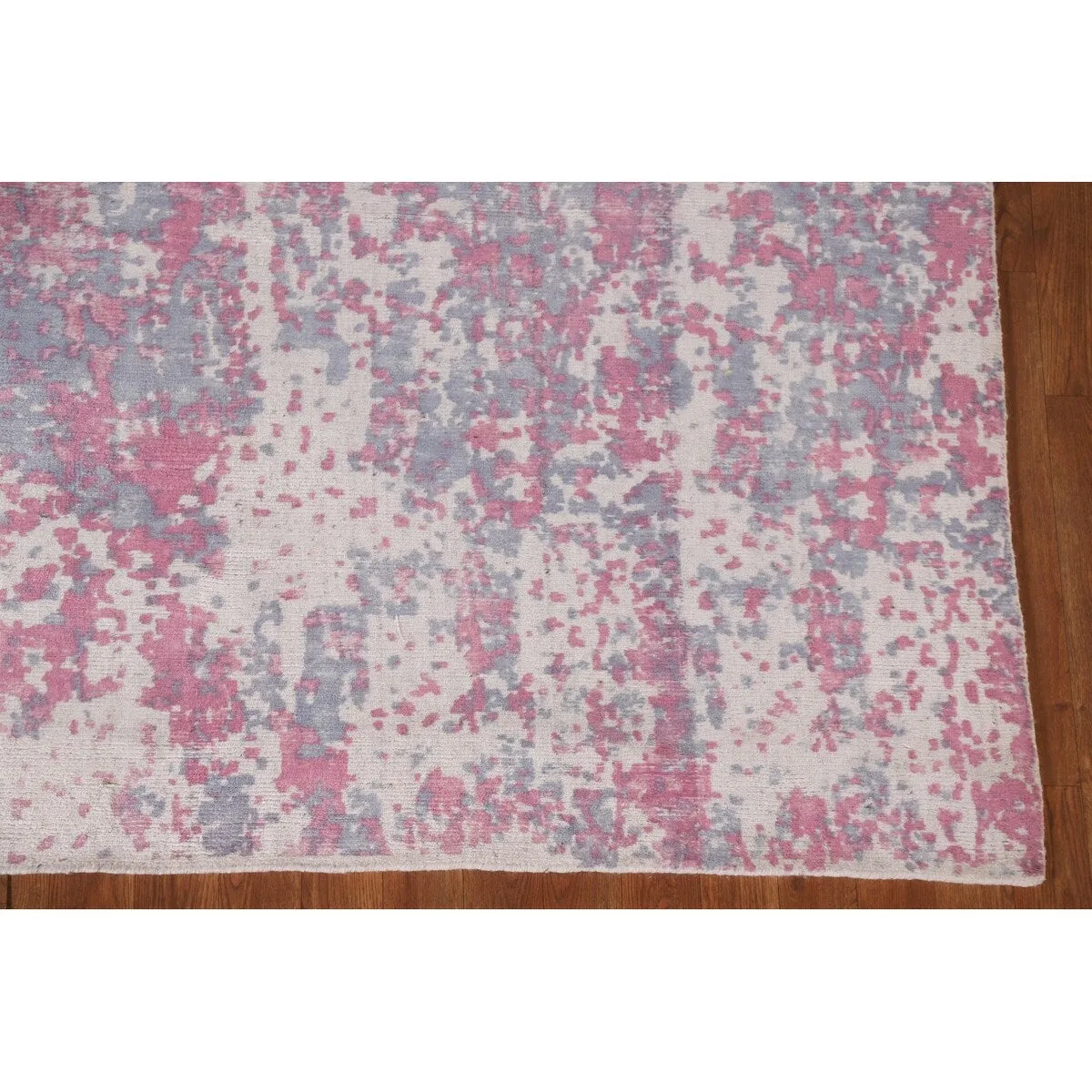 Abstract Modern Area Rug Hand-knotted Wool Carpet - 7'10x 9'11