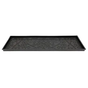 Achla Designs Multi Purpose Rubber Area Boot Tray. Large. 46 Inch Wide. Black