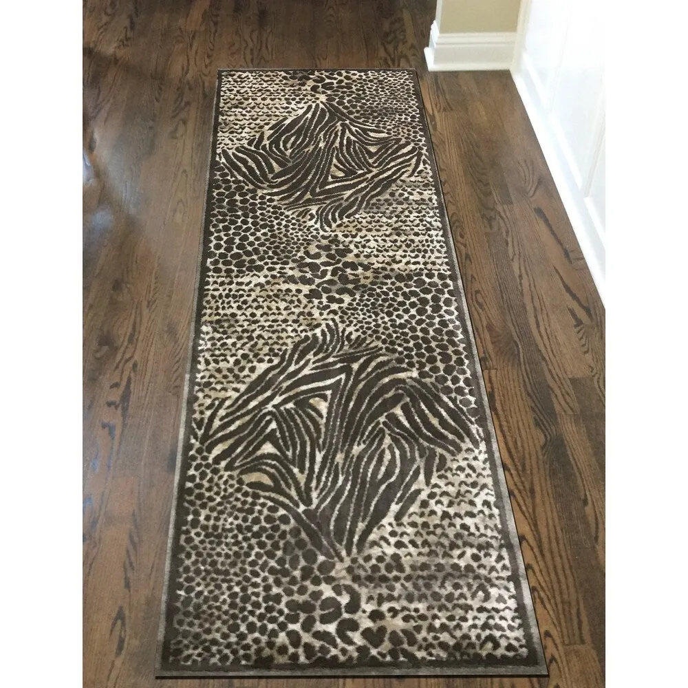 Admire Home Living Gallina Contemporary Animal Print Area Rug