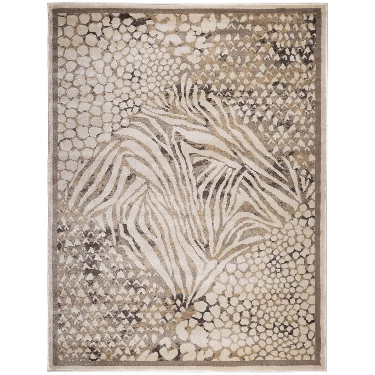 Admire Home Living Gallina Contemporary Animal Print Area Rug