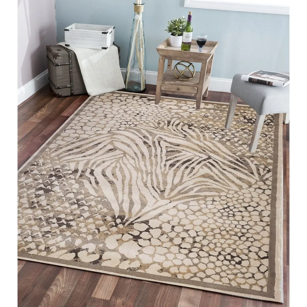Admire Home Living Gallina Contemporary Animal Print Area Rug