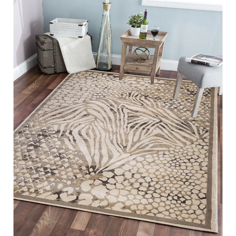 Admire Home Living Gallina Contemporary Animal Print Area Rug