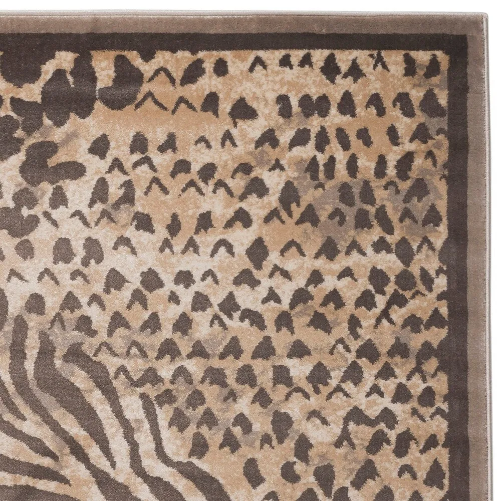 Admire Home Living Gallina Contemporary Animal Print Area Rug
