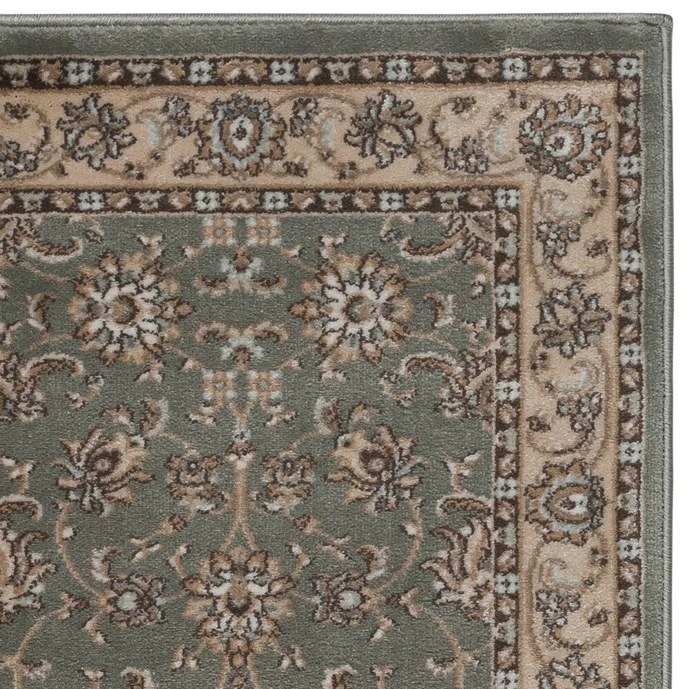 Admire Home Living Plaza Traditional Oriental Floral Scroll Pattern Area Rug