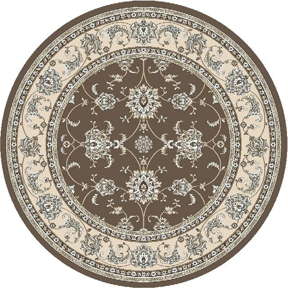Admire Home Living Plaza Traditional Oriental Floral Scroll Pattern Area Rug