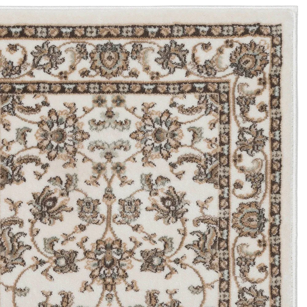 Admire Home Living Plaza Traditional Oriental Floral Scroll Pattern Area Rug