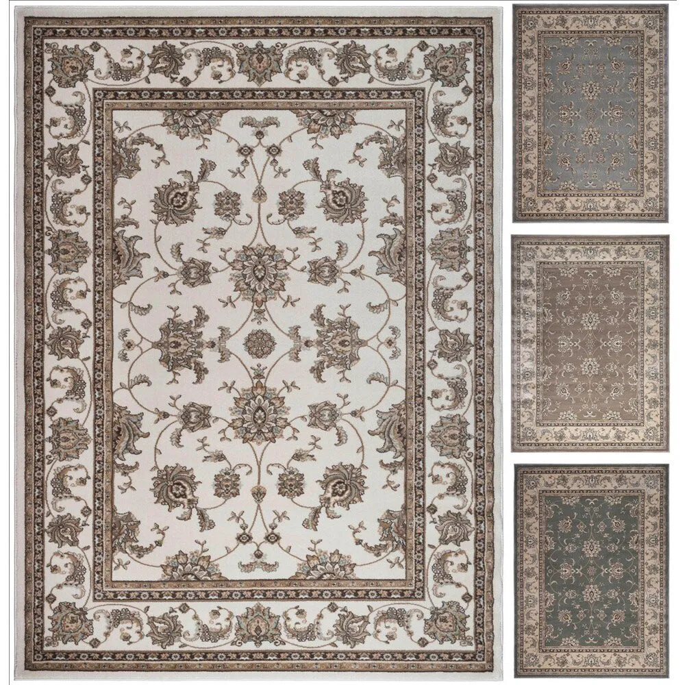 Admire Home Living Plaza Traditional Oriental Floral Scroll Pattern Area Rug