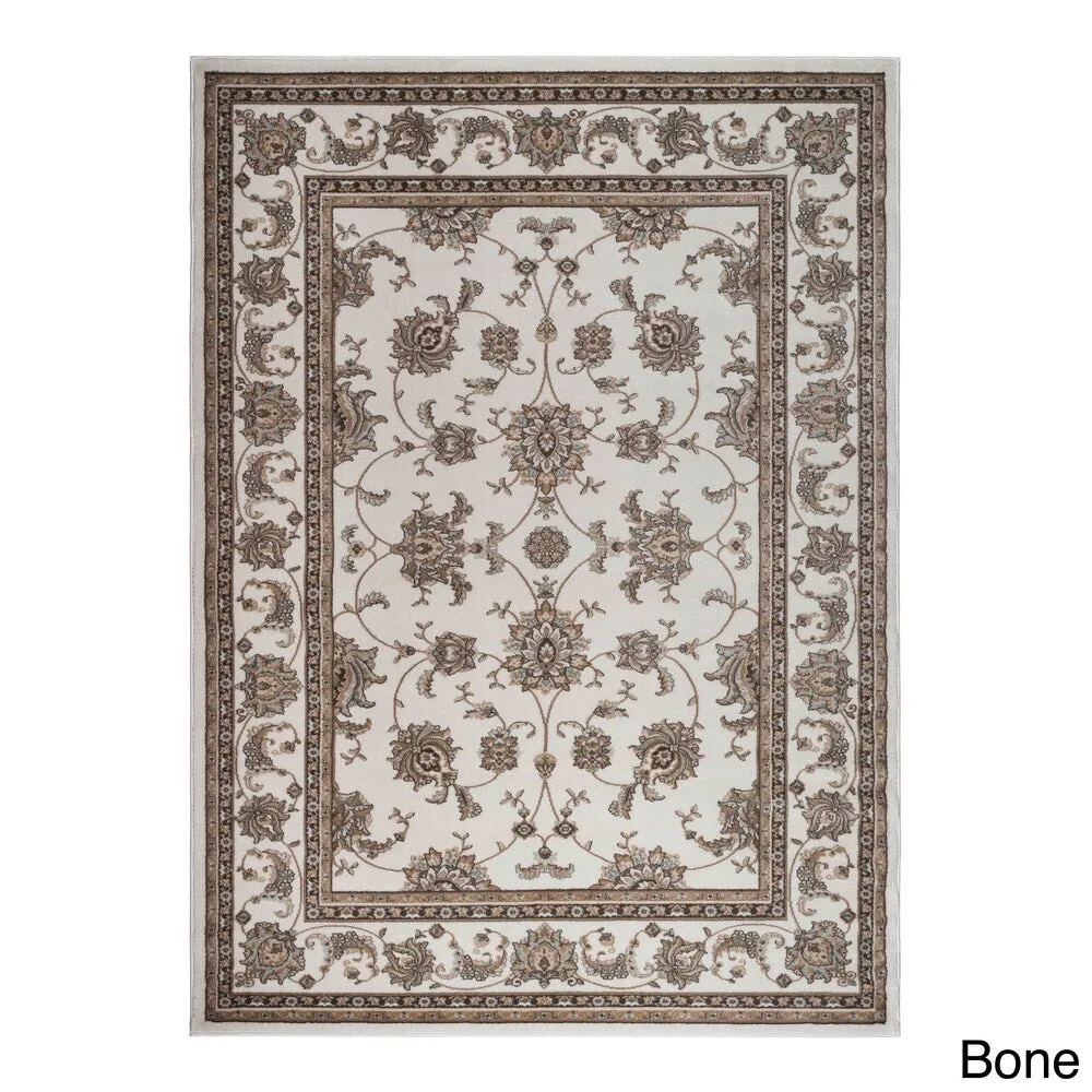 Admire Home Living Plaza Traditional Oriental Floral Scroll Pattern Area Rug