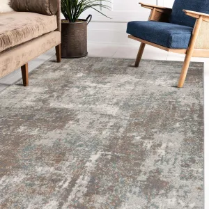 Alana Bella Light Brown Abstract Area Rug