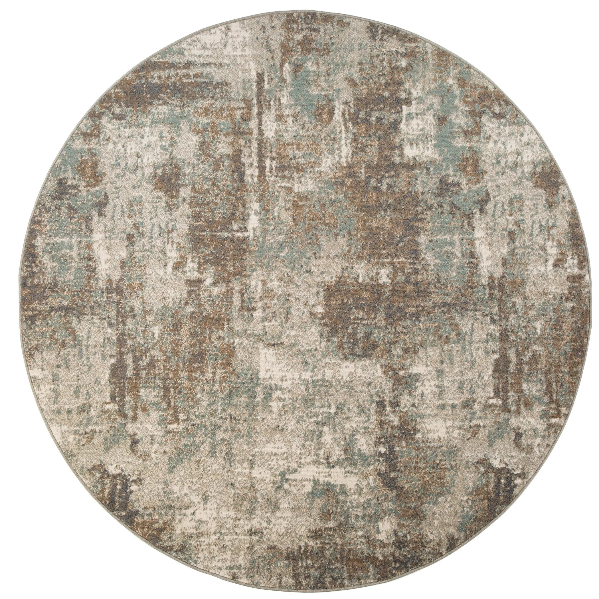 Alana Bella Light Brown Abstract Area Rug