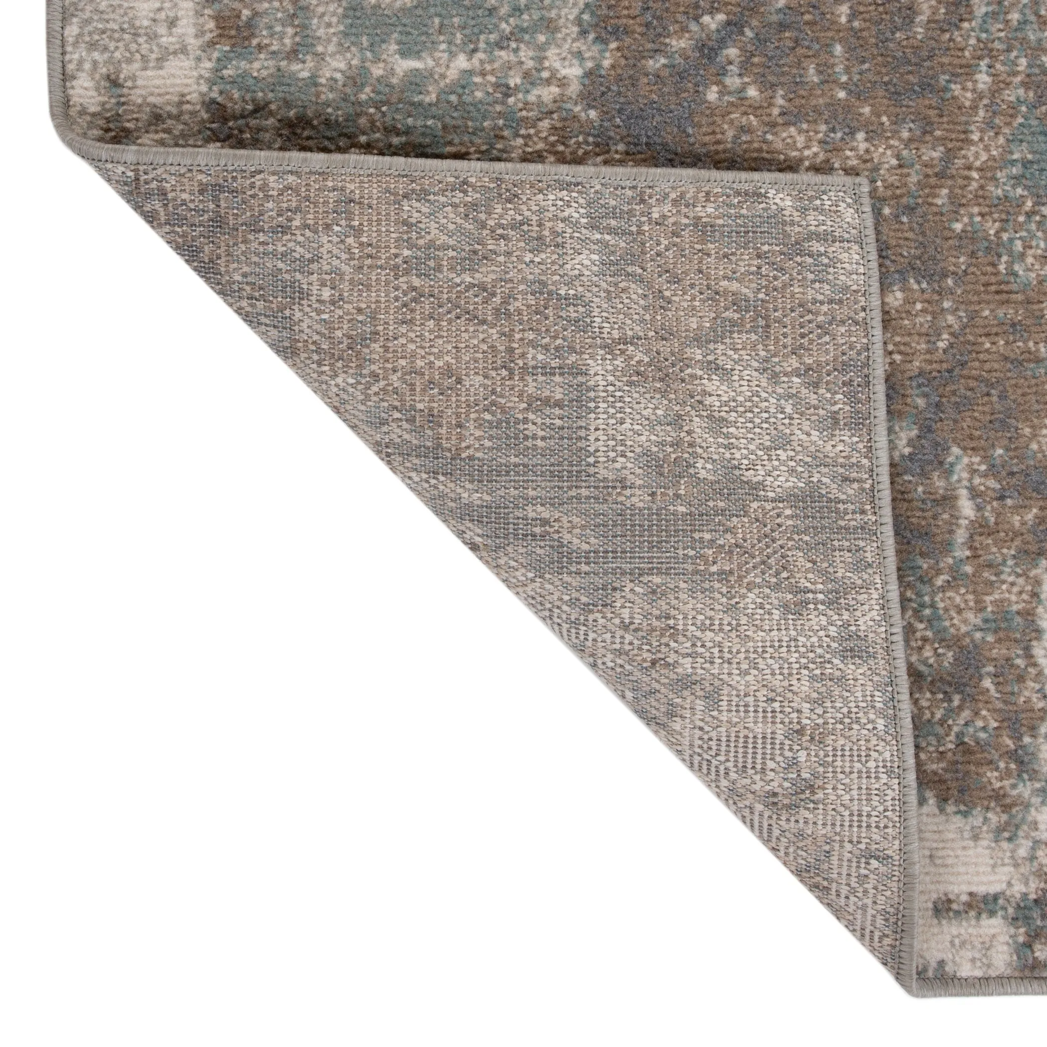 Alana Bella Light Brown Abstract Area Rug