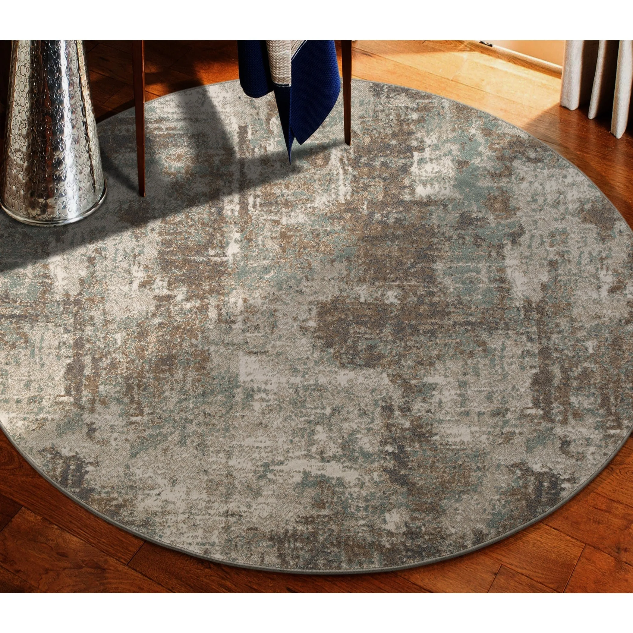 Alana Bella Light Brown Abstract Area Rug