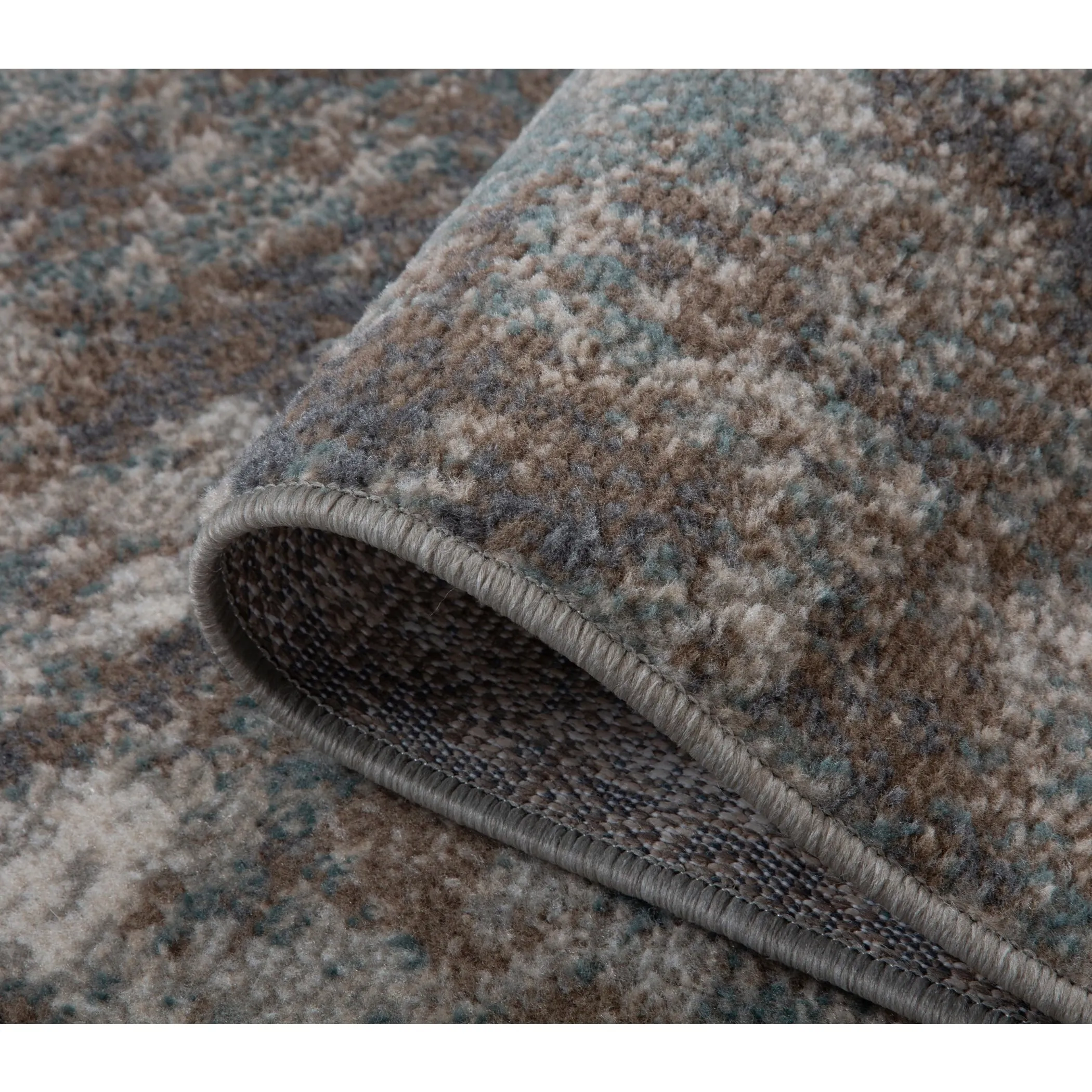 Alana Bella Light Brown Abstract Area Rug
