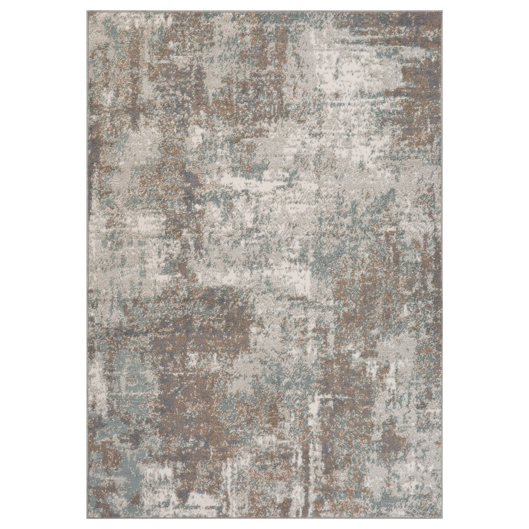 Alana Bella Light Brown Abstract Area Rug