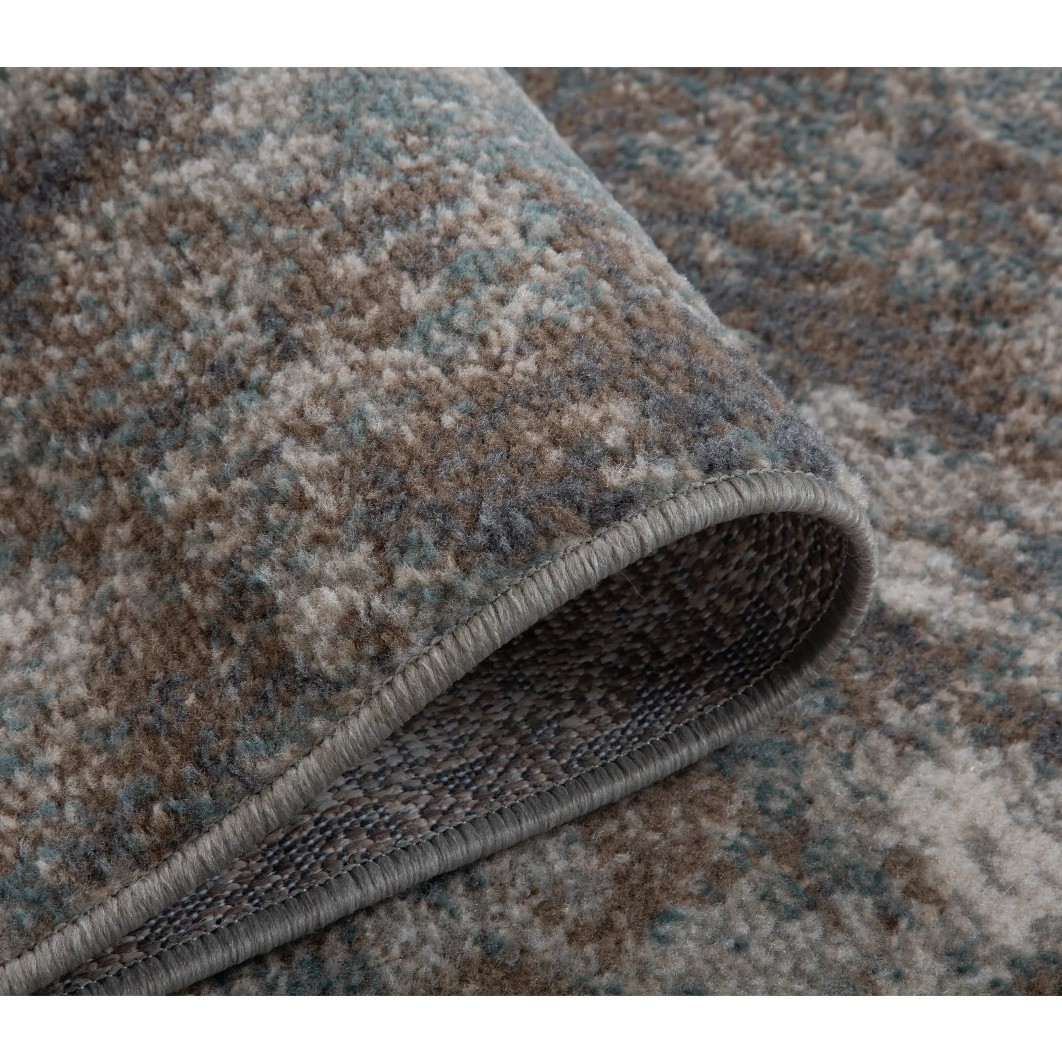 Alana Bella Light Brown Abstract Area Rug