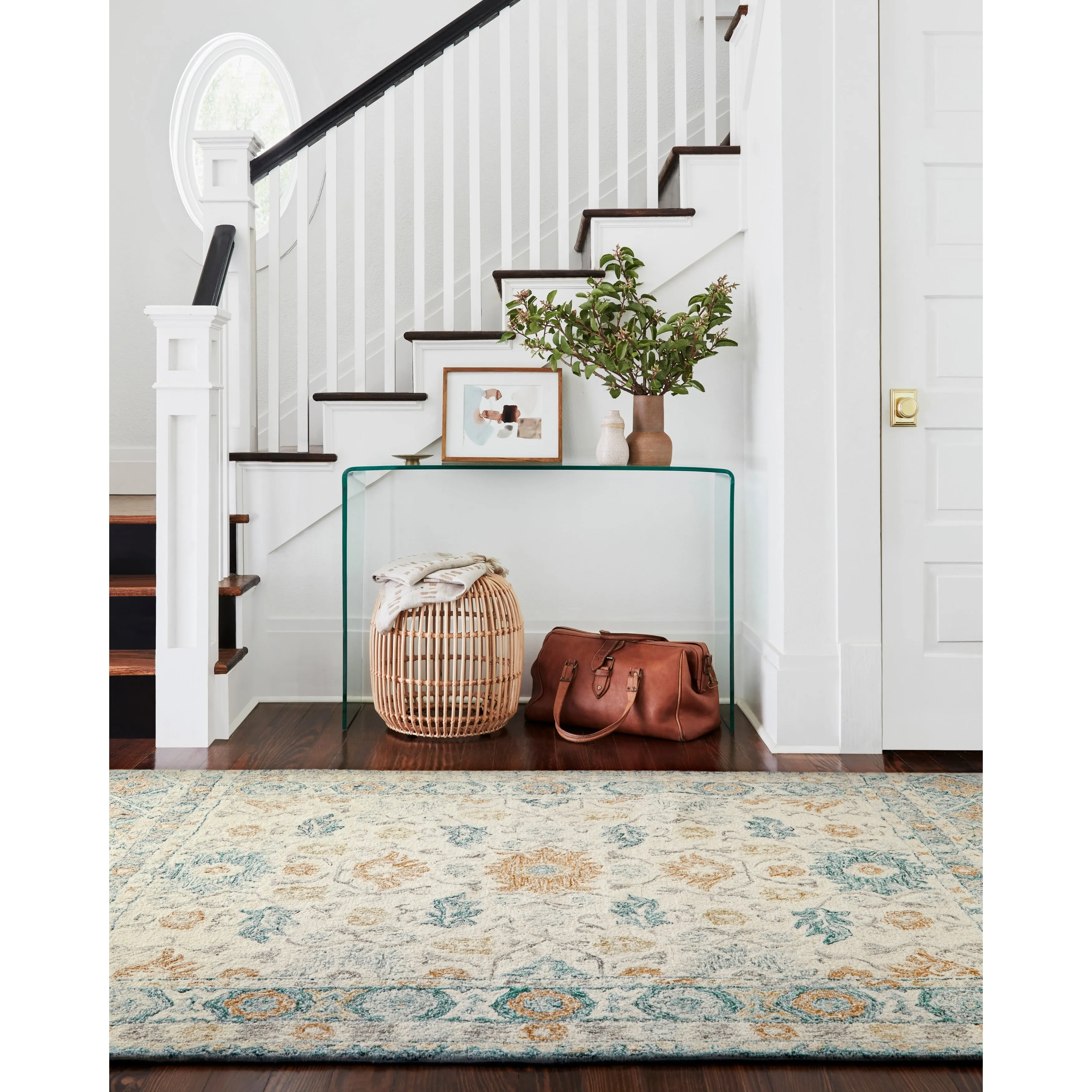 Alexander Home Annabelle Botanical Bloom Hand-Hooked Wool Rug