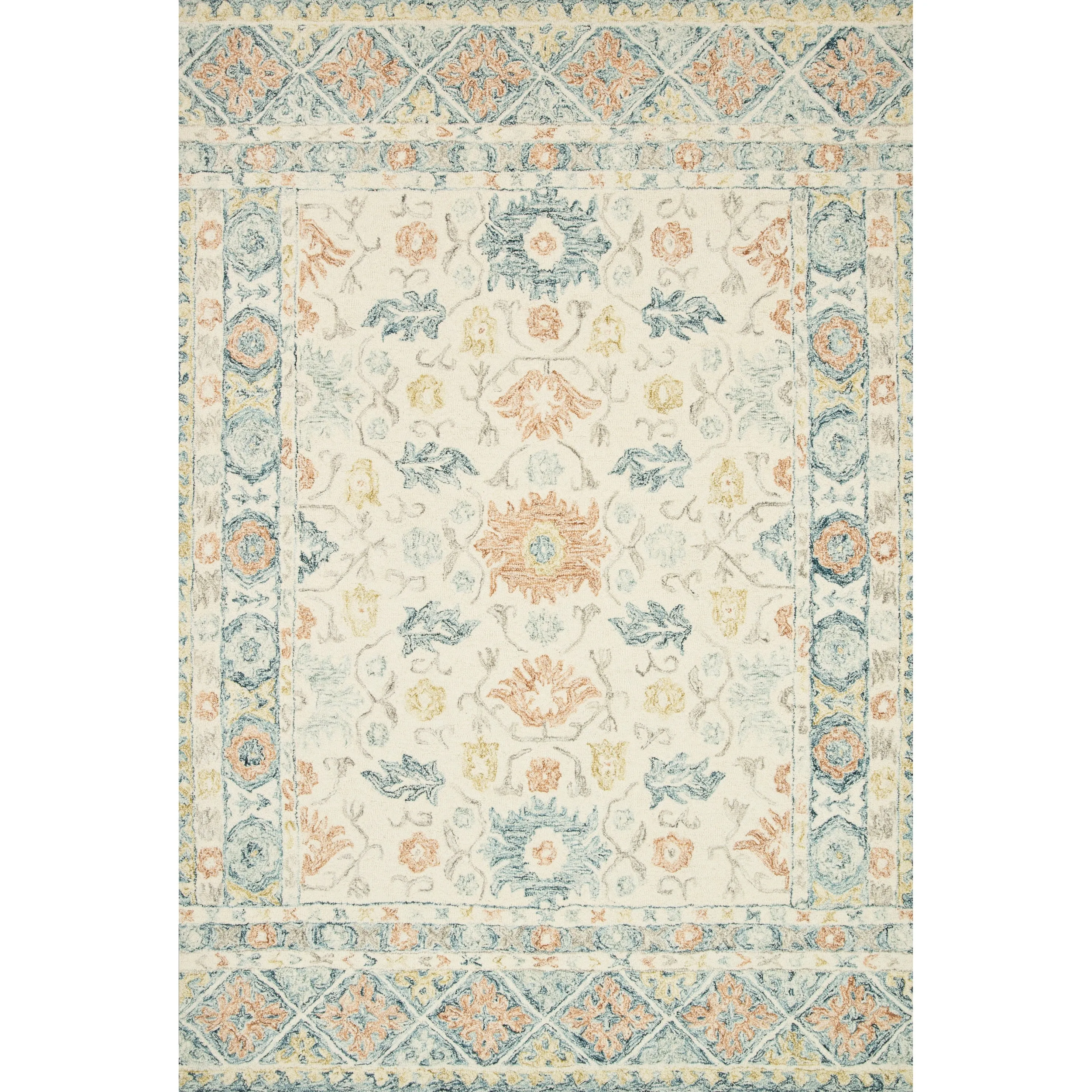 Alexander Home Annabelle Botanical Bloom Hand-Hooked Wool Rug